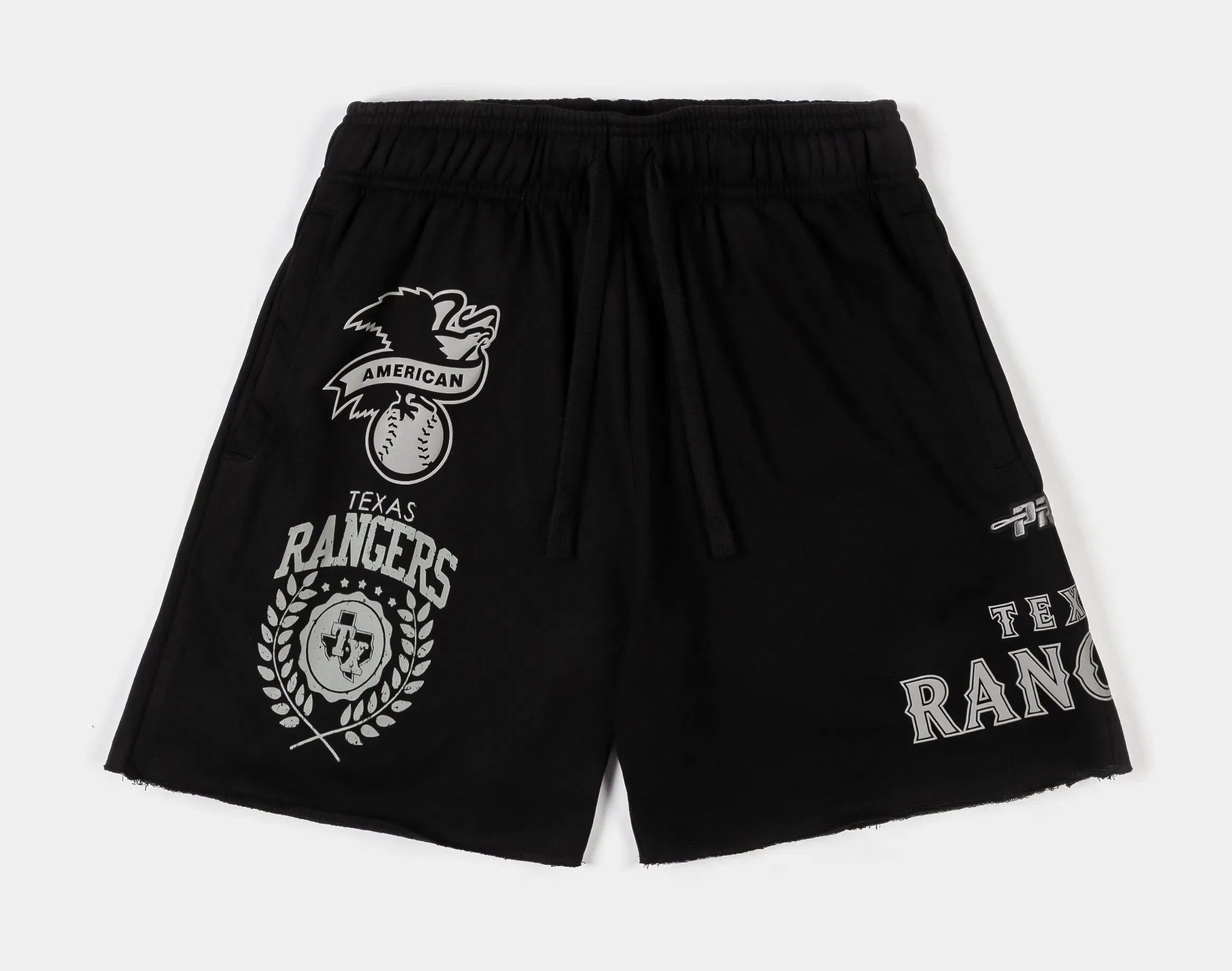 PRO STANDARD Texas Rangers Street Team Fleece Mens Shorts (Black/Gray)