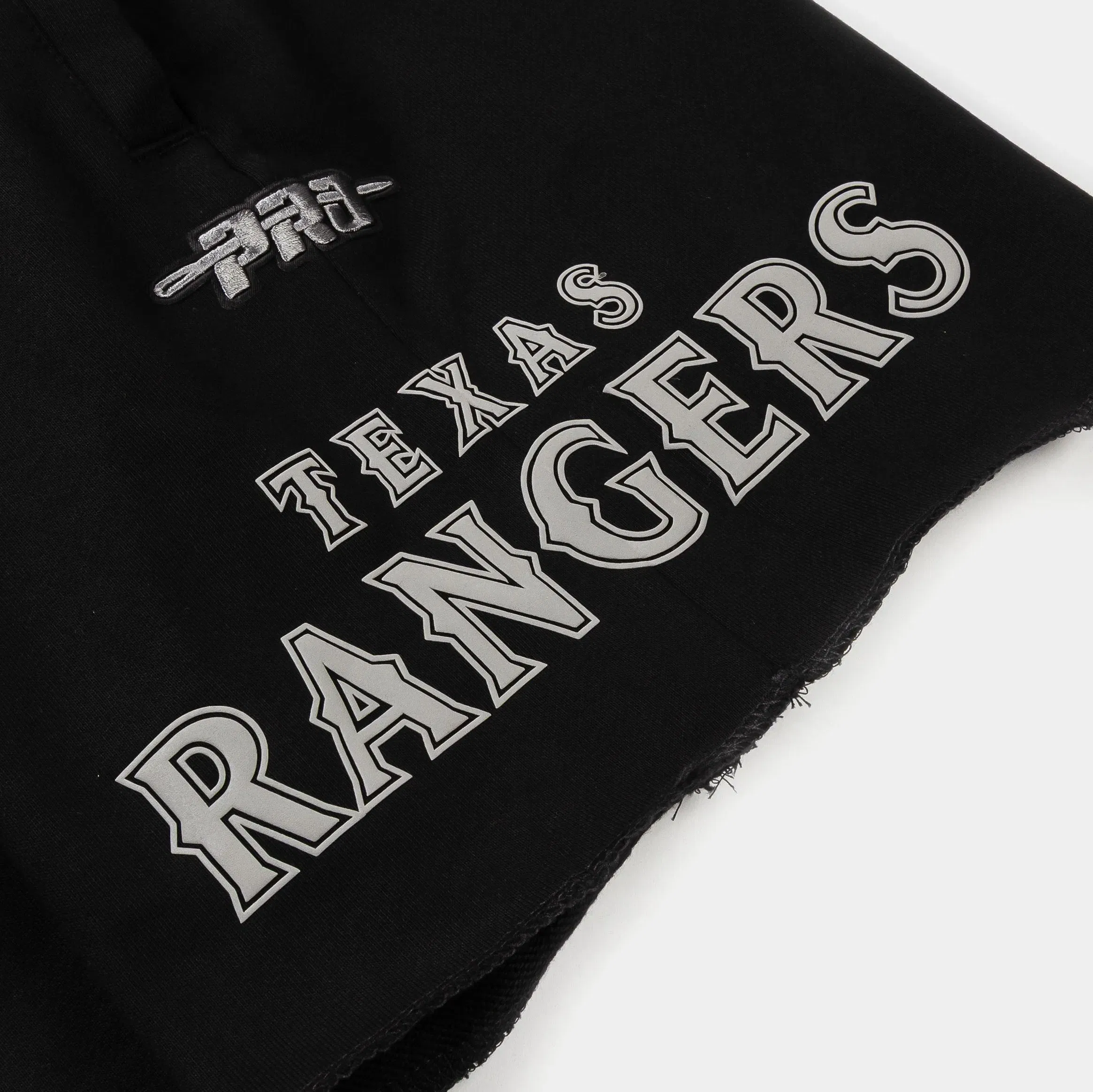 PRO STANDARD Texas Rangers Street Team Fleece Mens Shorts (Black/Gray)