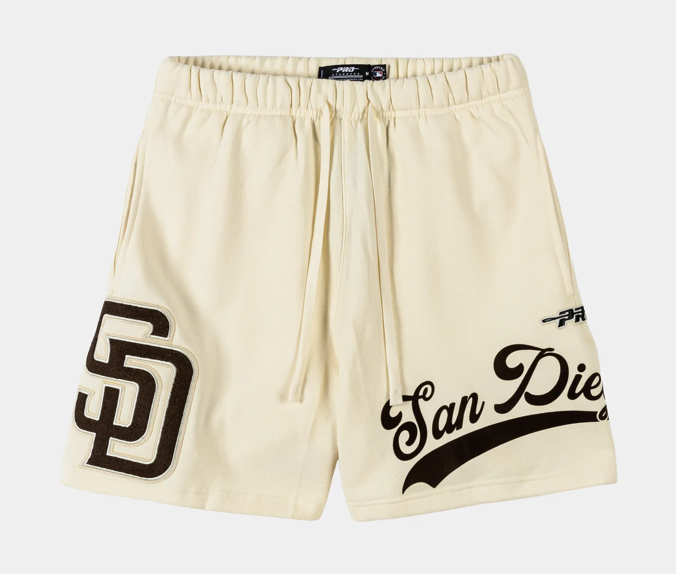 PRO STANDARD San Diego Padres Living Large Fleece Mens Shorts (Beige/Brown)