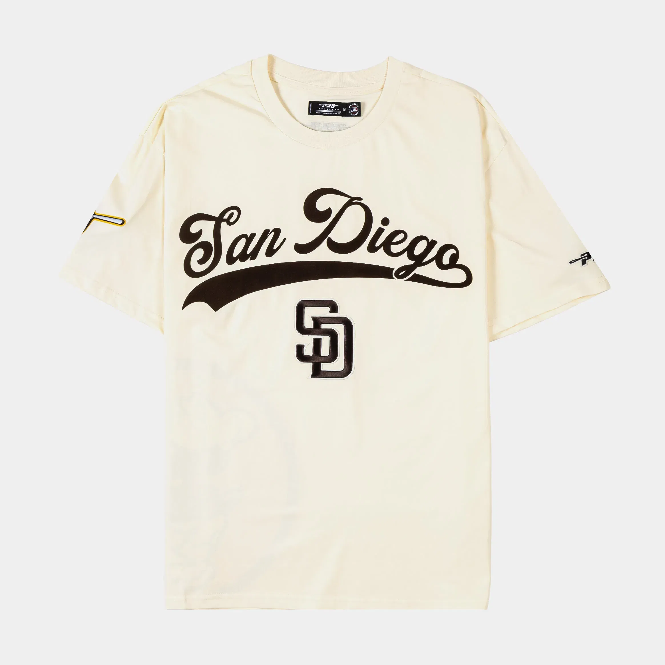 PRO STANDARD San Diego Padres Living Large Drop Shoulder Mens Short Sleeve Shirt (Beige/Brown)
