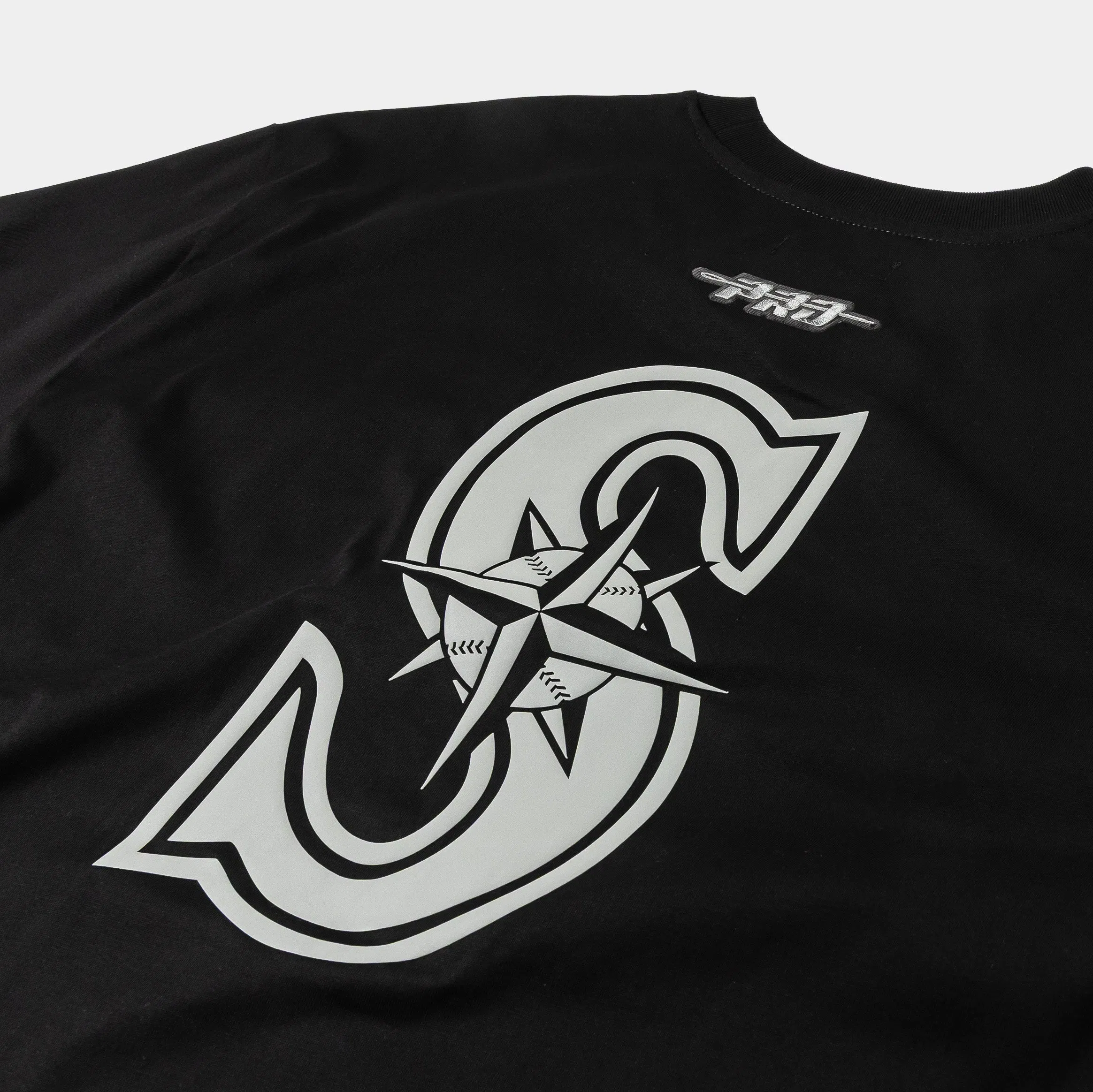 PRO STANDARD Seattle Mariners Street Team Drop Shoulder Mens Short Sleeve Shirt (Black/Grey)