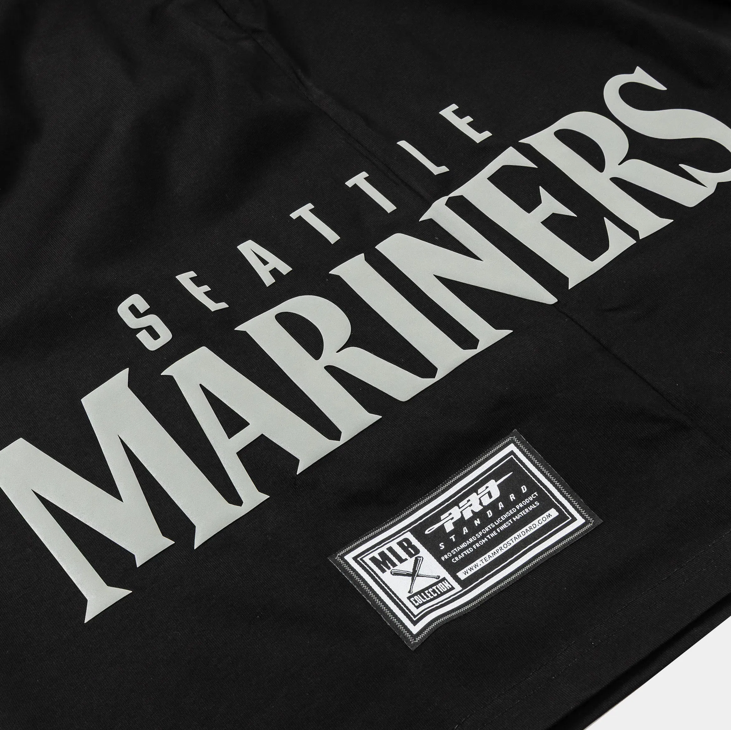 PRO STANDARD Seattle Mariners Street Team Drop Shoulder Mens Short Sleeve Shirt (Black/Grey)