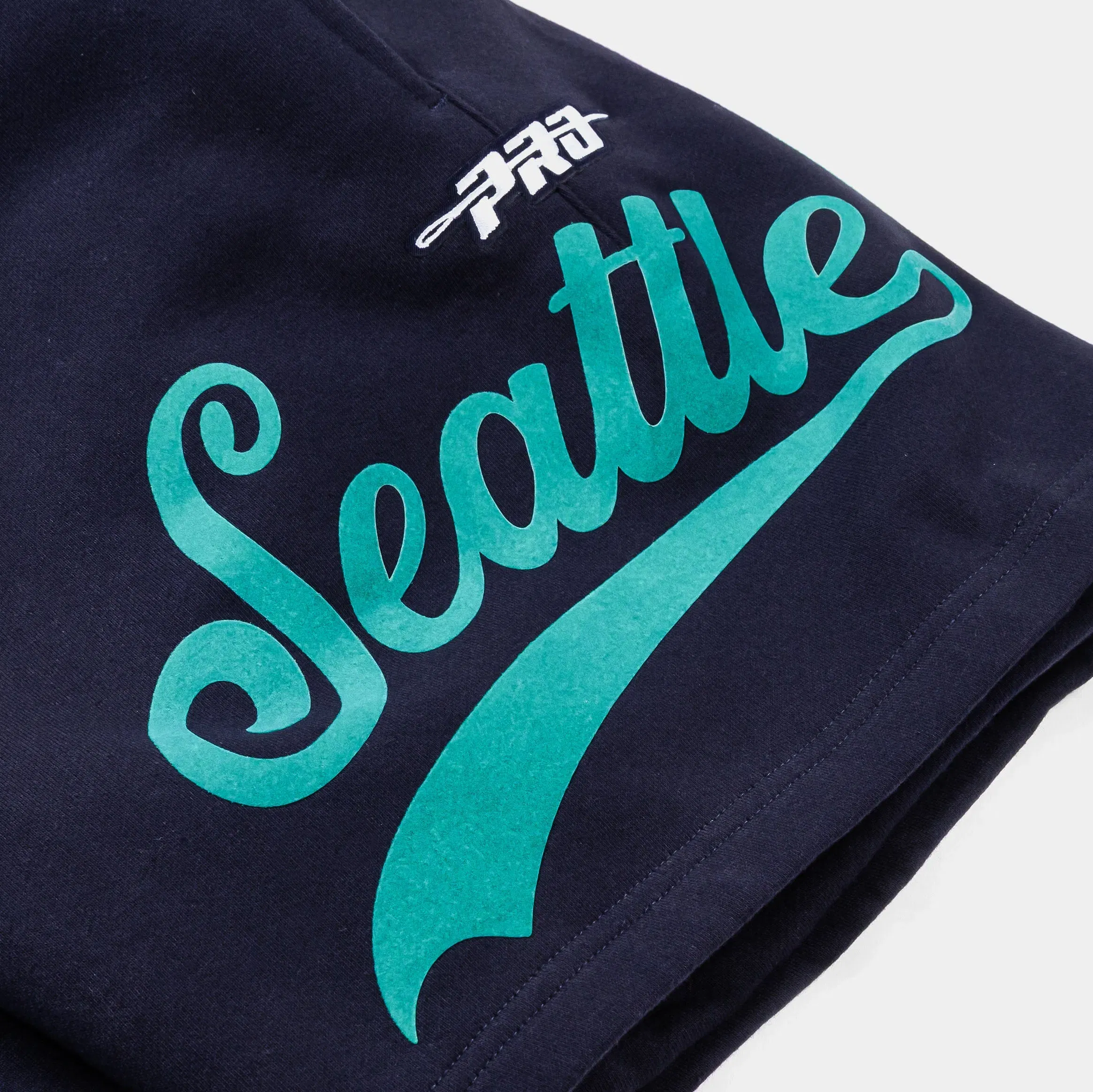 PRO STANDARD Seattle Mariners Living Large Fleece Mens Shorts (Navy/Green)