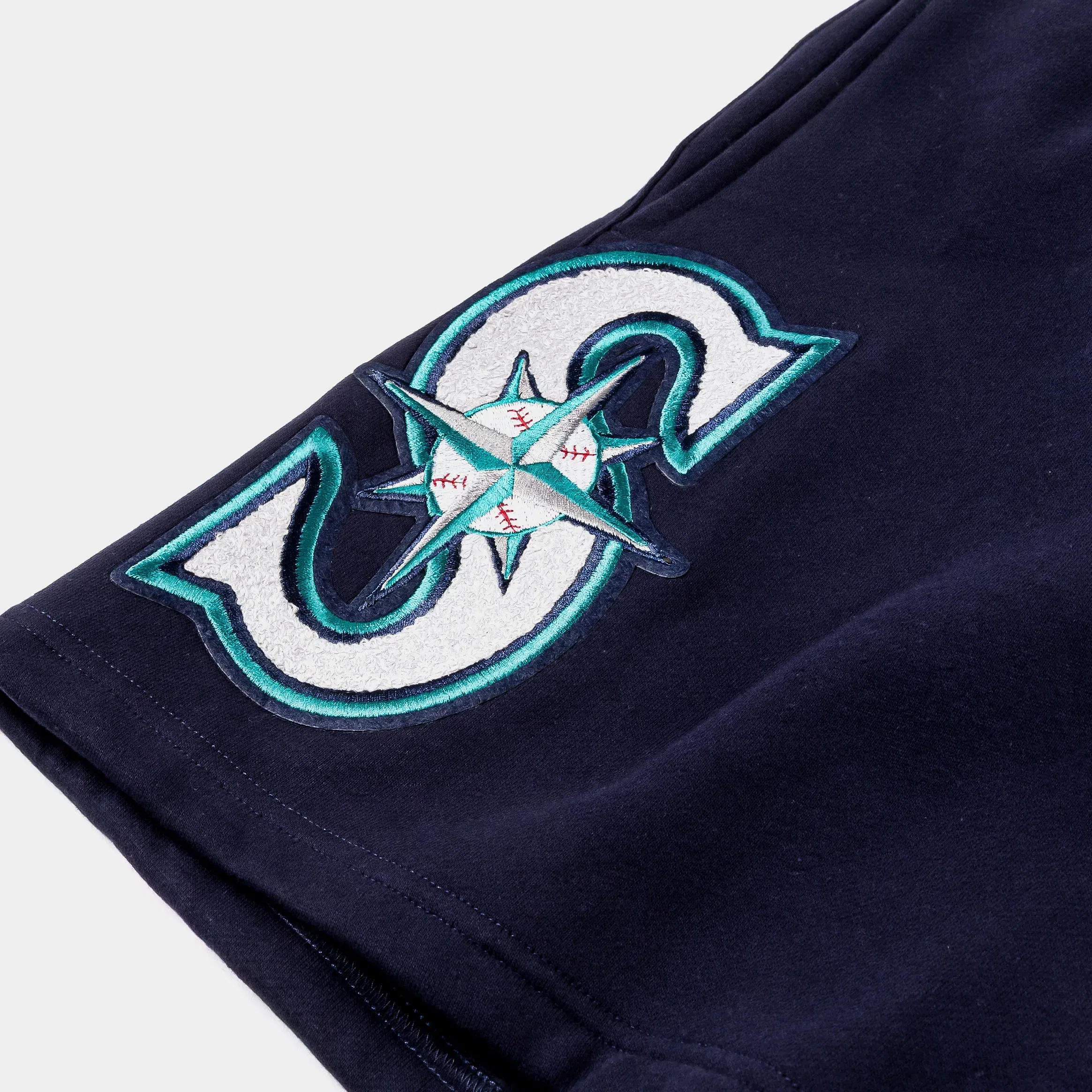PRO STANDARD Seattle Mariners Living Large Fleece Mens Shorts (Navy/Green)
