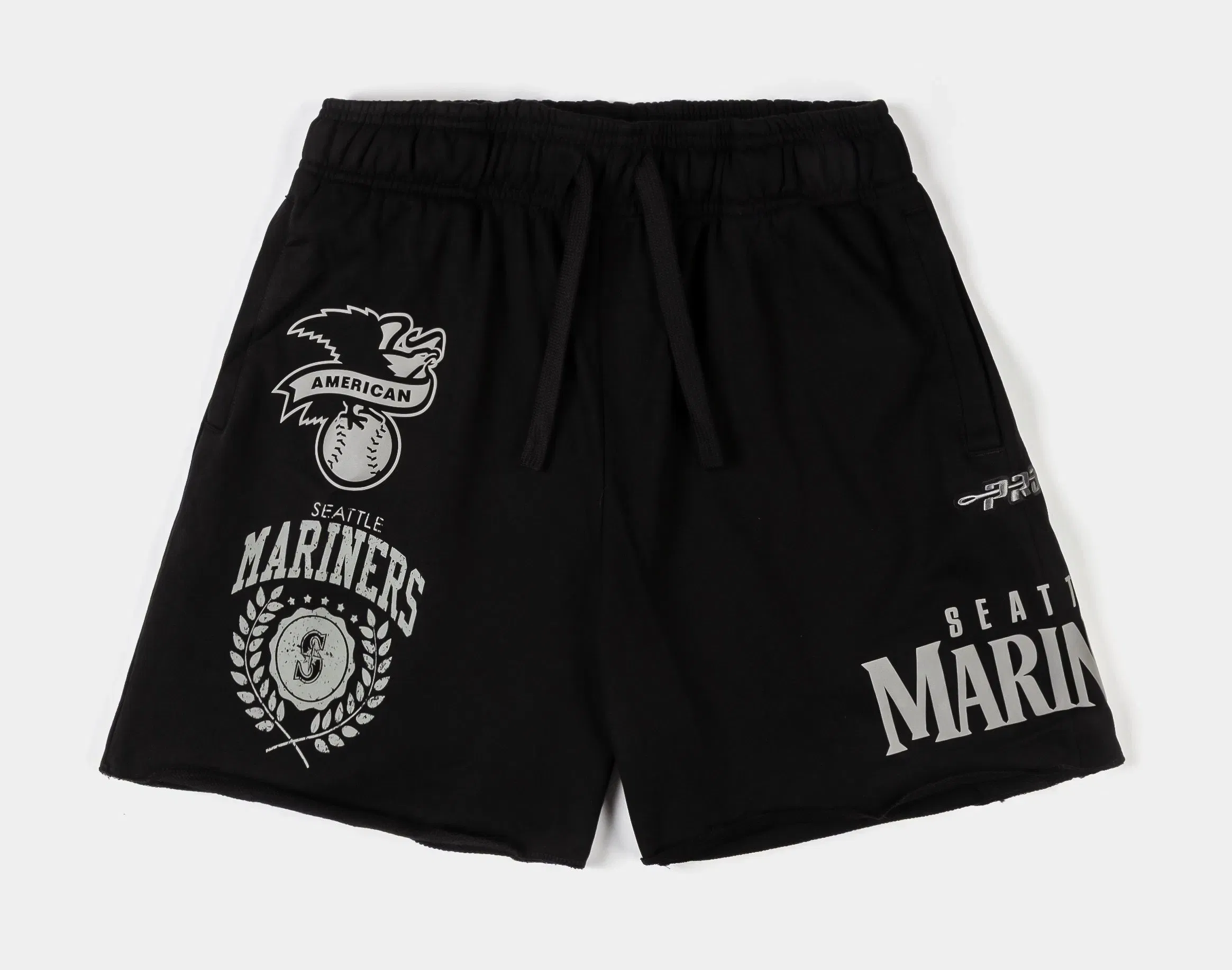 PRO STANDARD Seattle Mariners Street Team Fleece Mens Shorts (Black/Gray)