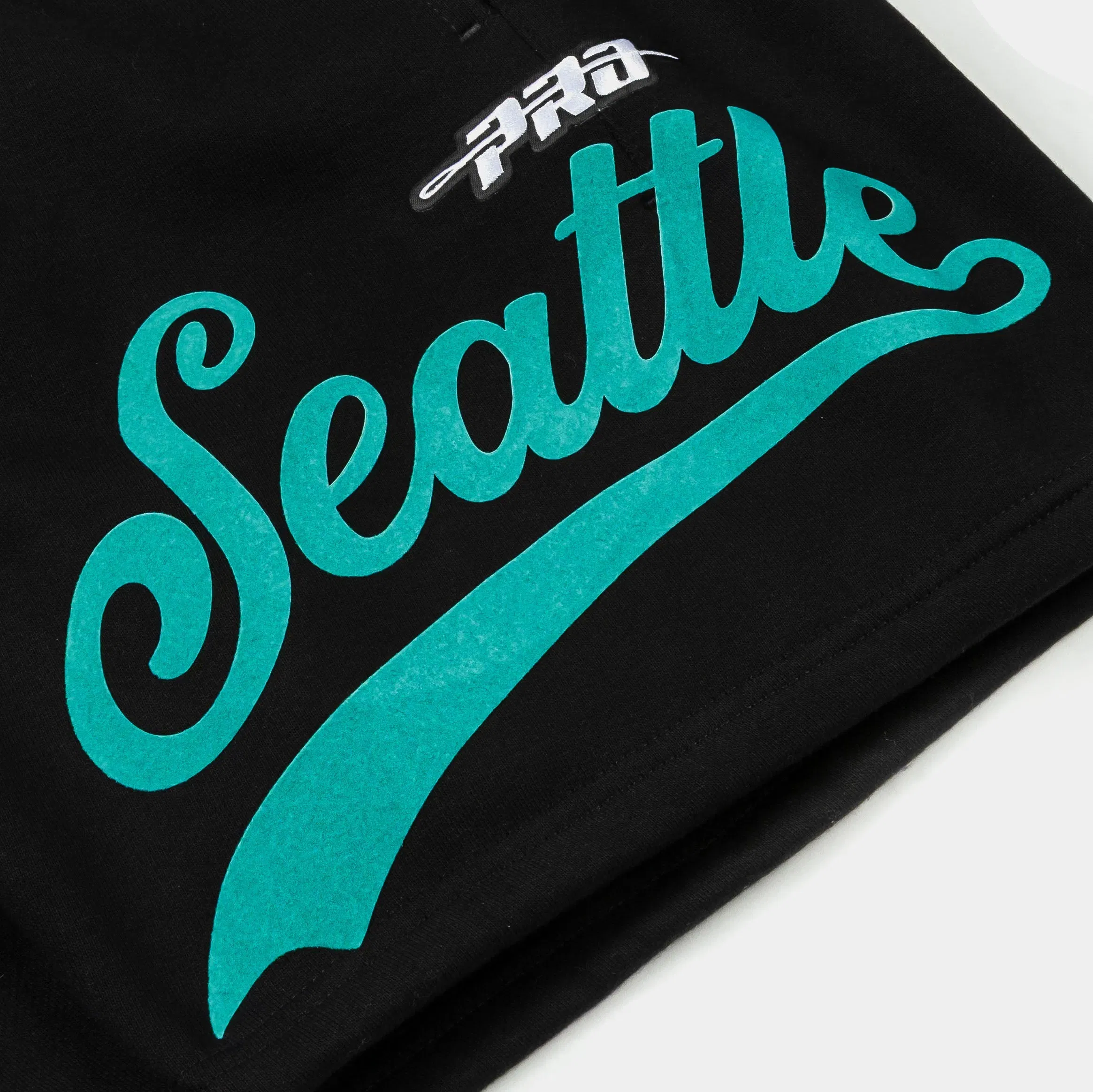 PRO STANDARD Seattle Mariners Living Large Fleece Mens Shorts (Black/Green)