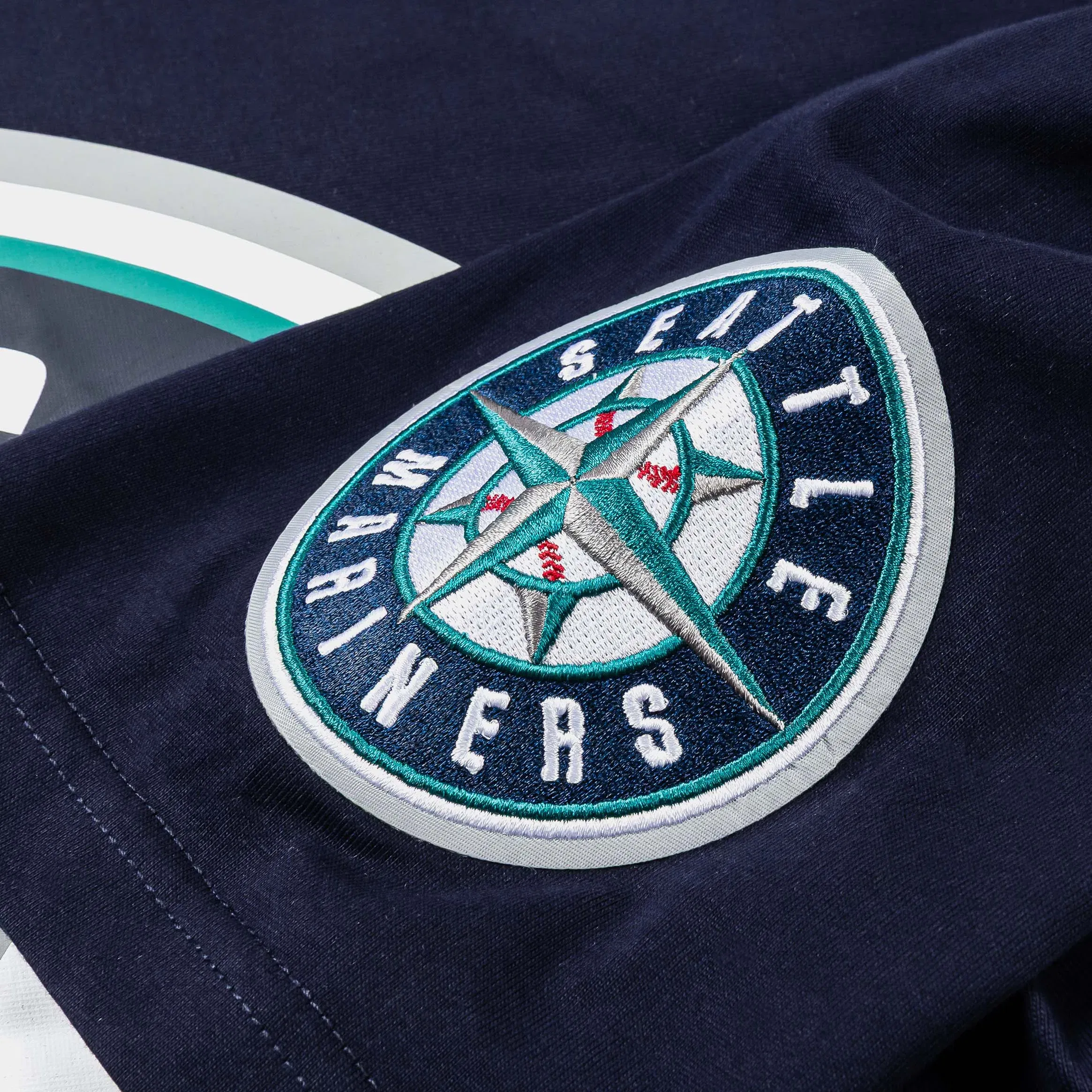 PRO STANDARD Seattle Mariners Living Large Drop Shoulder Mens Short Sleeve Shirt (Navy/Green)