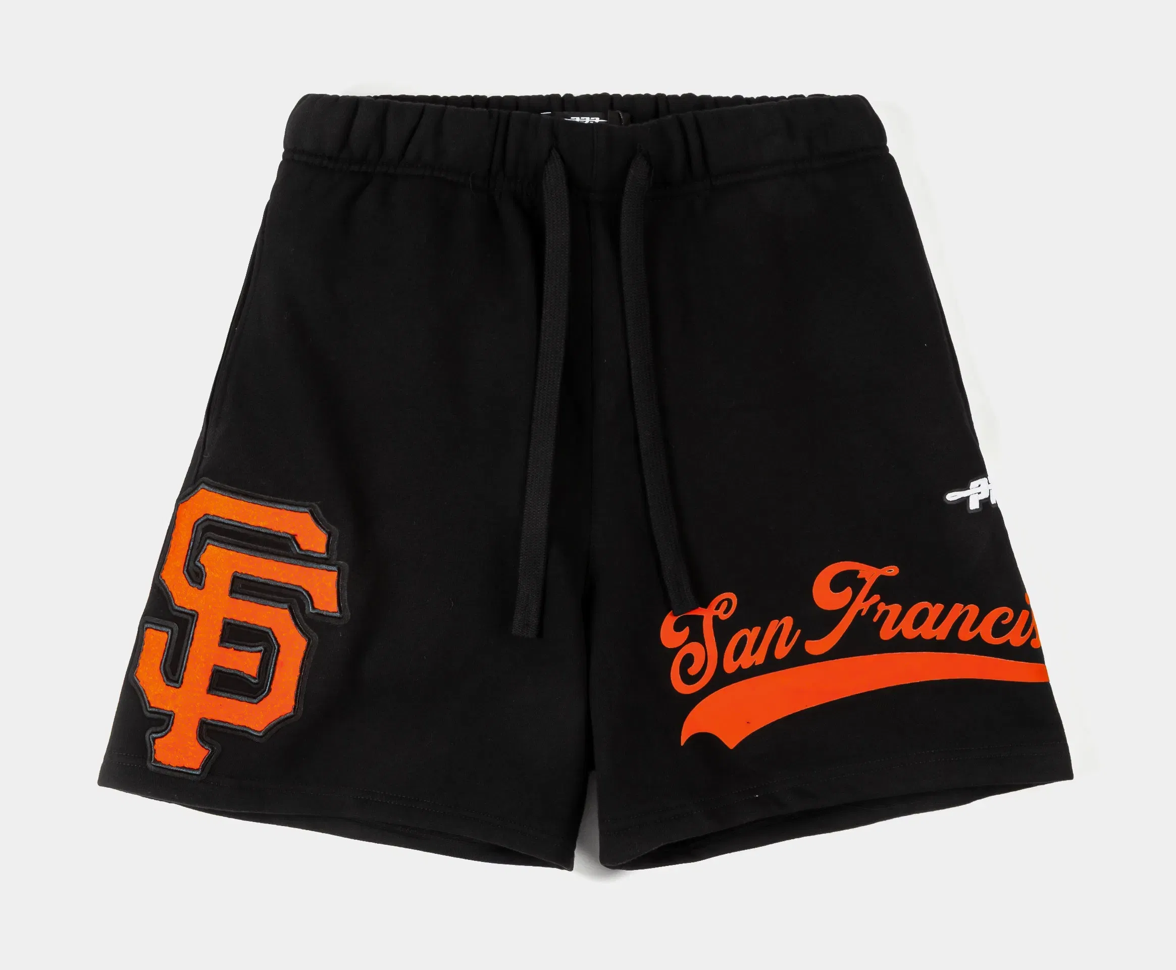 PRO STANDARD San Francisco Giants Living Large Fleece Mens Shorts (Black/Orange)