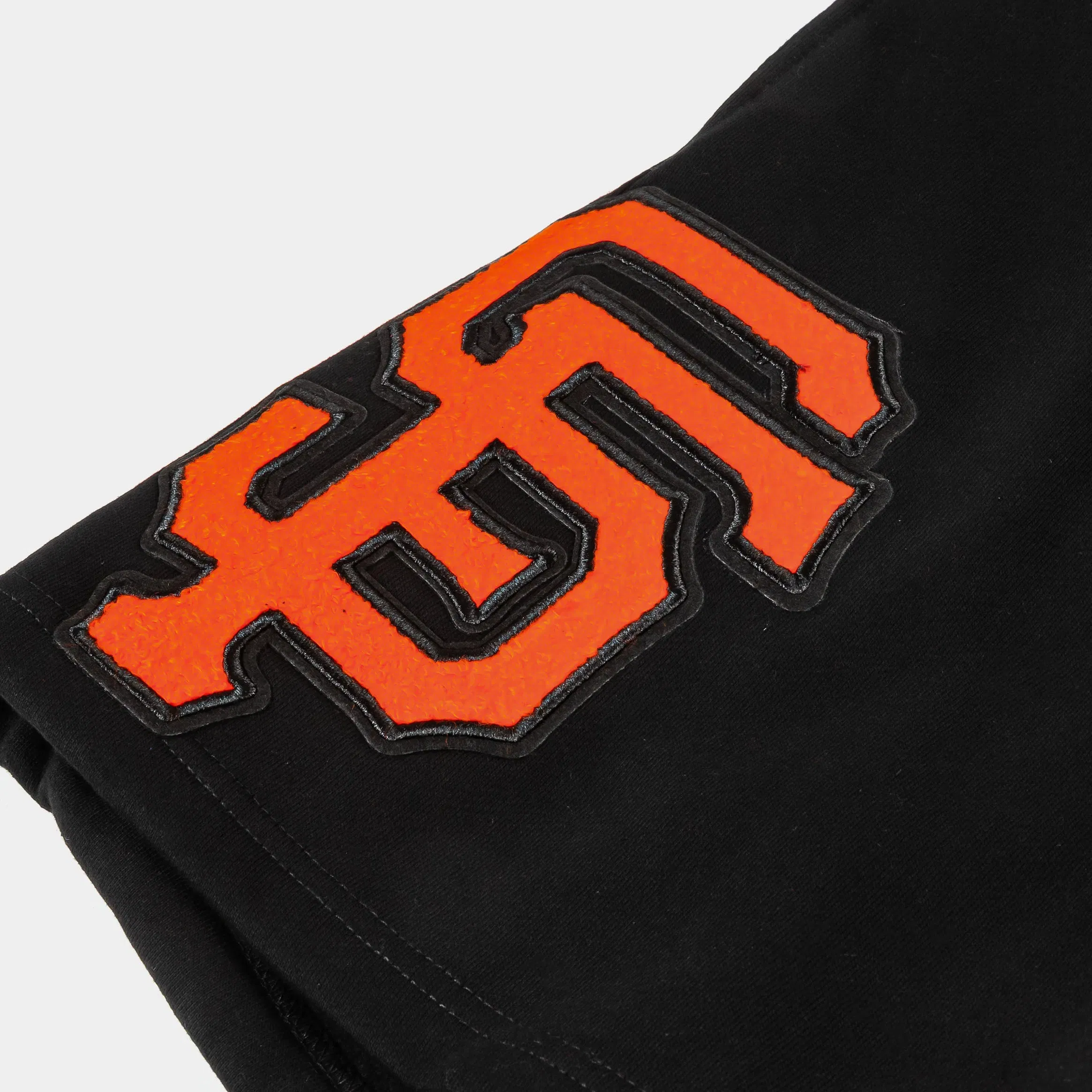 PRO STANDARD San Francisco Giants Living Large Fleece Mens Shorts (Black/Orange)