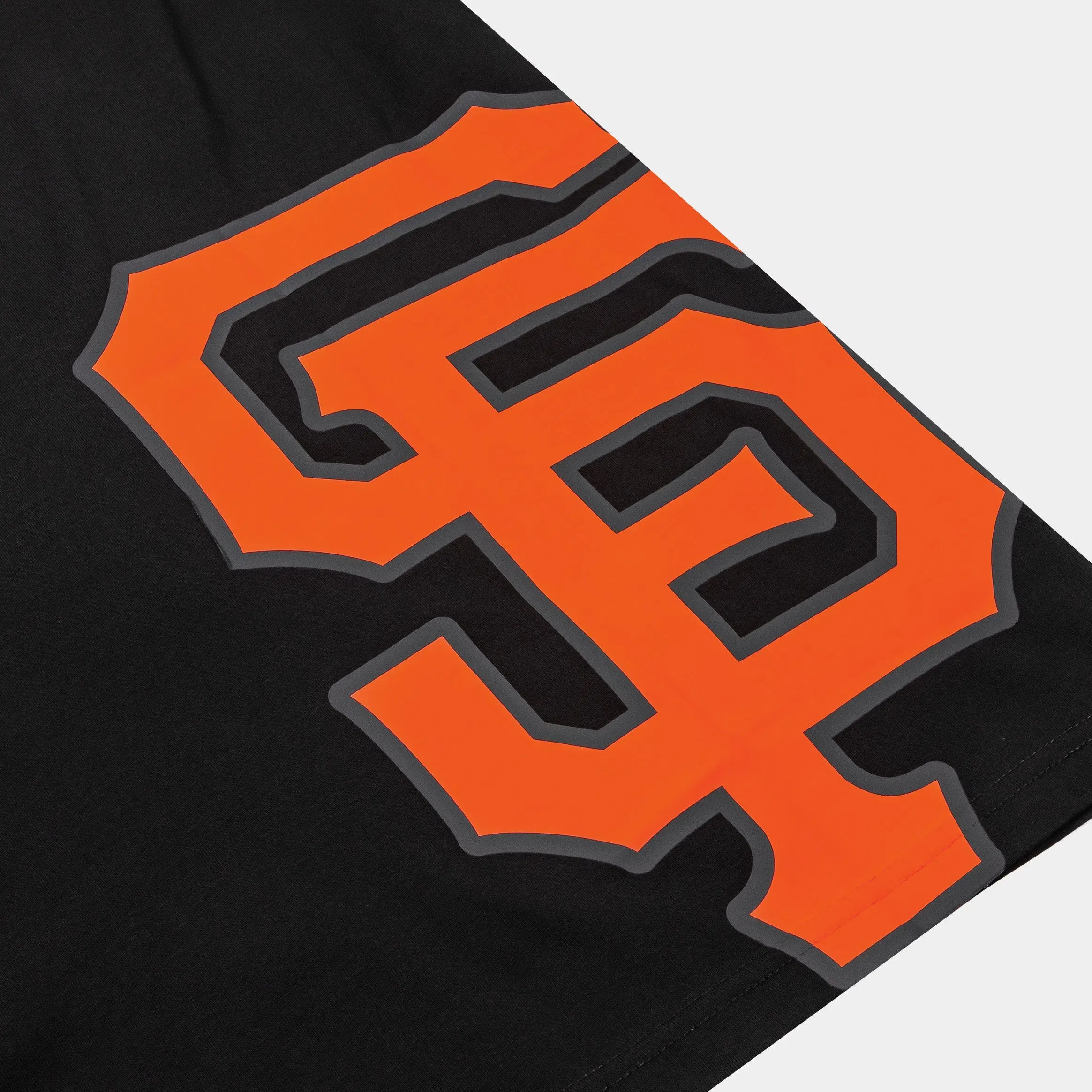 PRO STANDARD San Francisco Giants Living Large Drop Shoulder Mens Short Sleeve Shirt (Black/Orange)