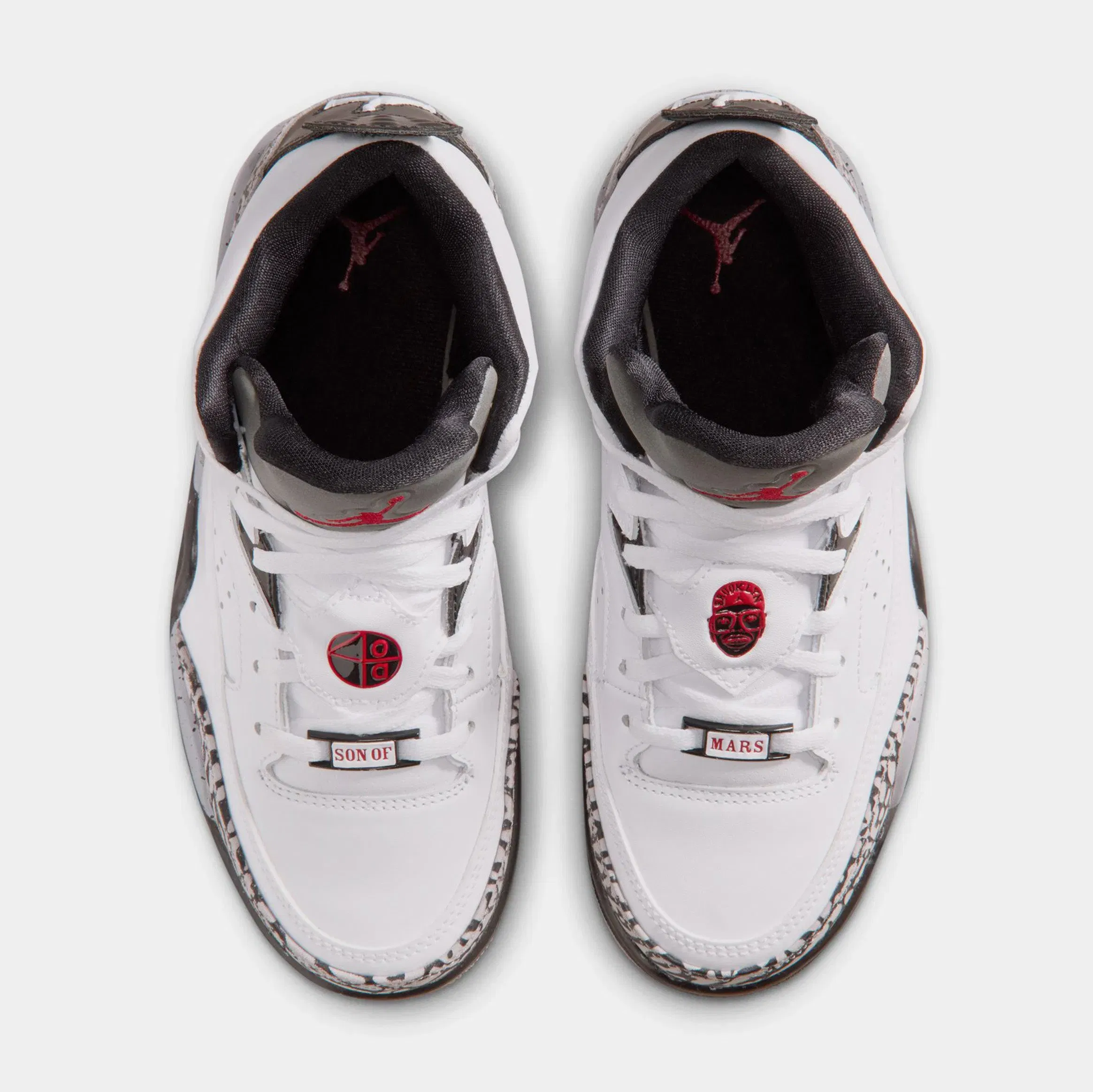 Air Jordan Son Of Mars Low Grade School Basketball Shoes (White/Black/Cement Grey/Gym Red)