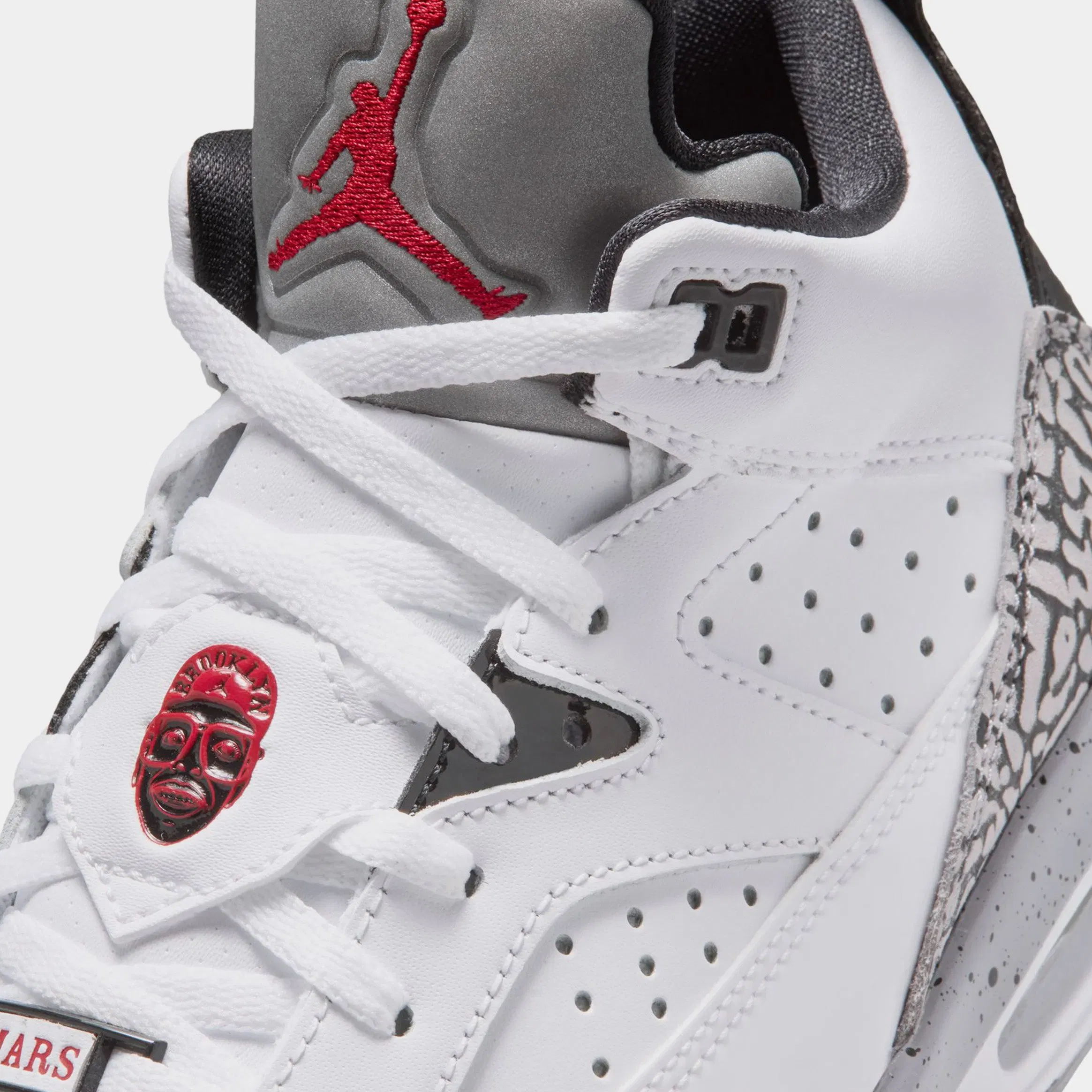 Air Jordan Son Of Mars Low Grade School Basketball Shoes (White/Black/Cement Grey/Gym Red)