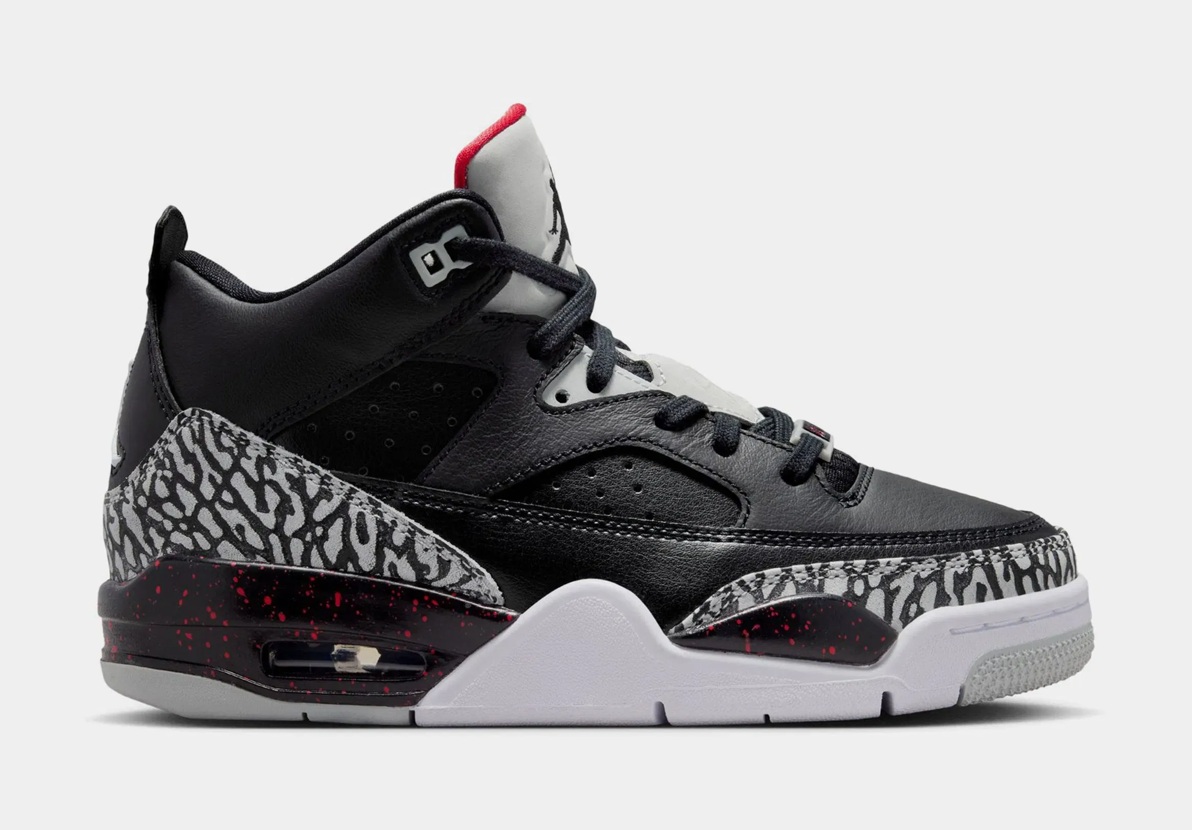 Air Jordan Son Of Mars Low Grade School Lifestyle Shoes (Black/University Red/Grey Mist)