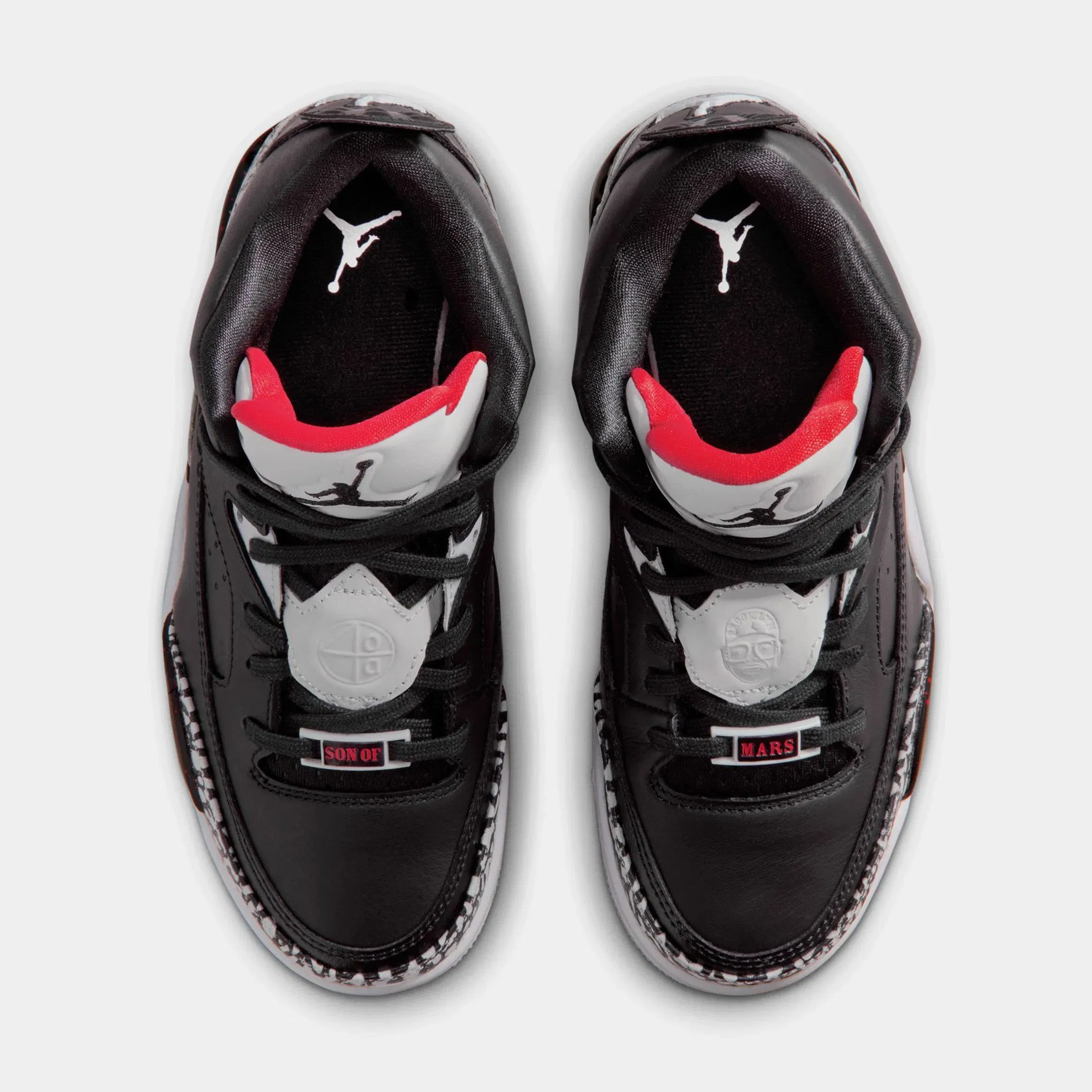 Air Jordan Son Of Mars Low Grade School Lifestyle Shoes (Black/University Red/Grey Mist)