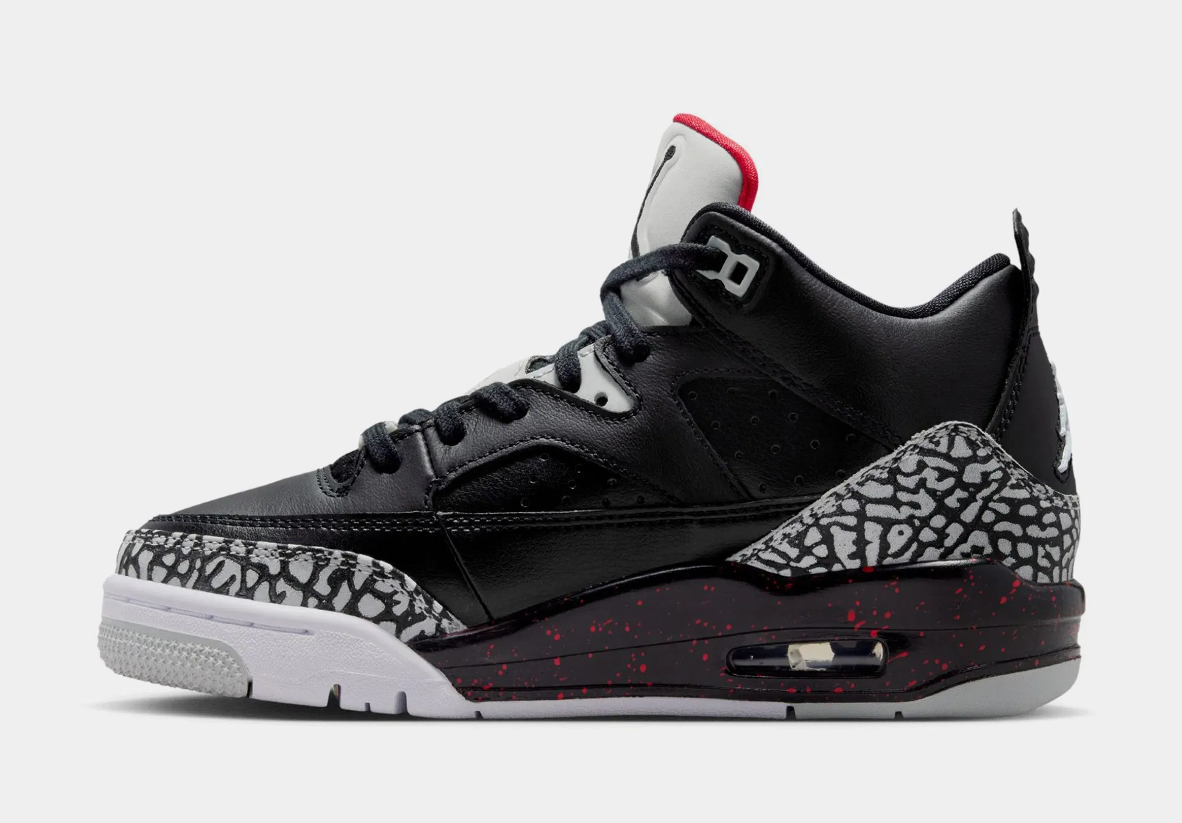 Air Jordan Son Of Mars Low Grade School Lifestyle Shoes (Black/University Red/Grey Mist)