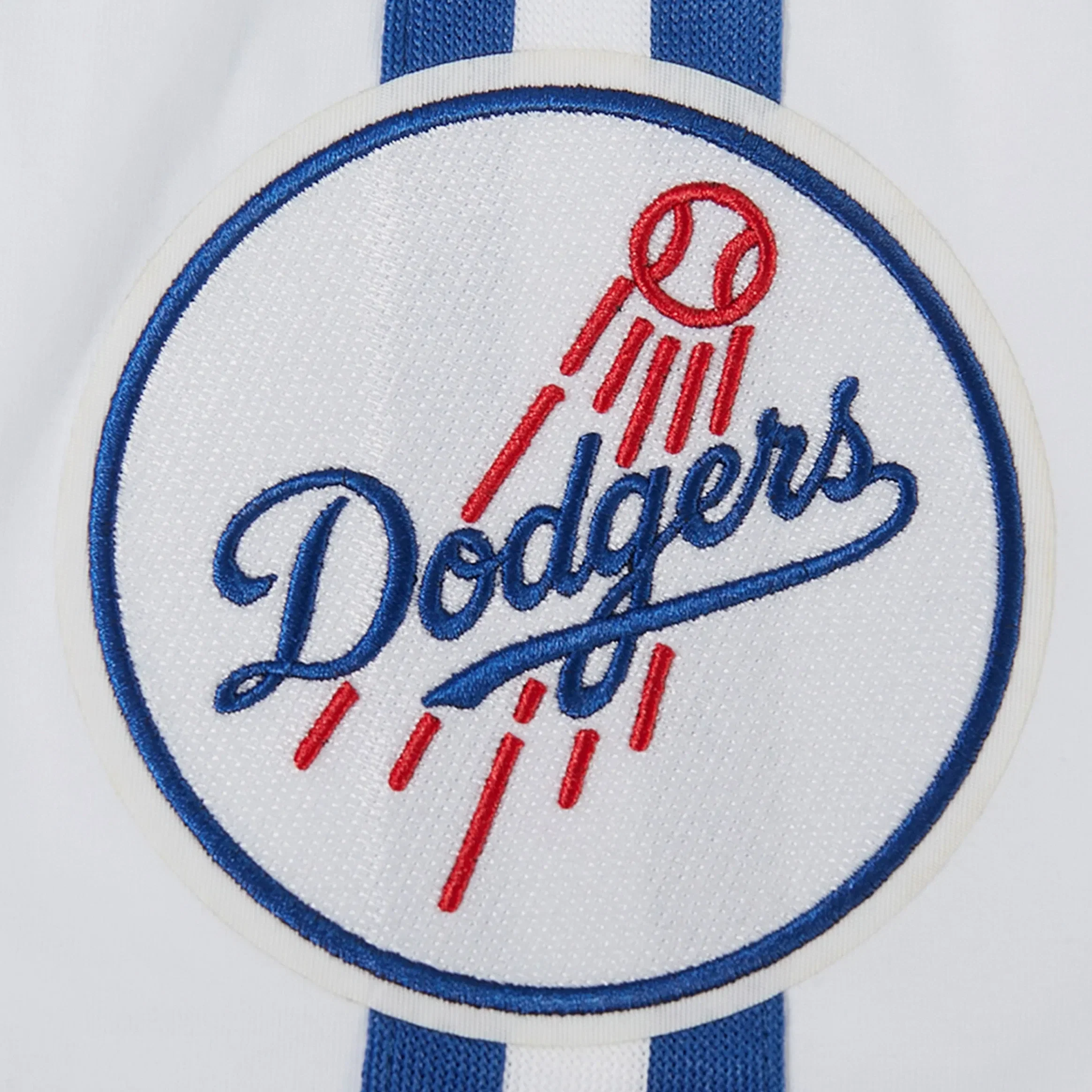 PRO STANDARD Los Angeles Dodgers Ultras Taping Mens Short Sleeve Shirt (White/Blue)
