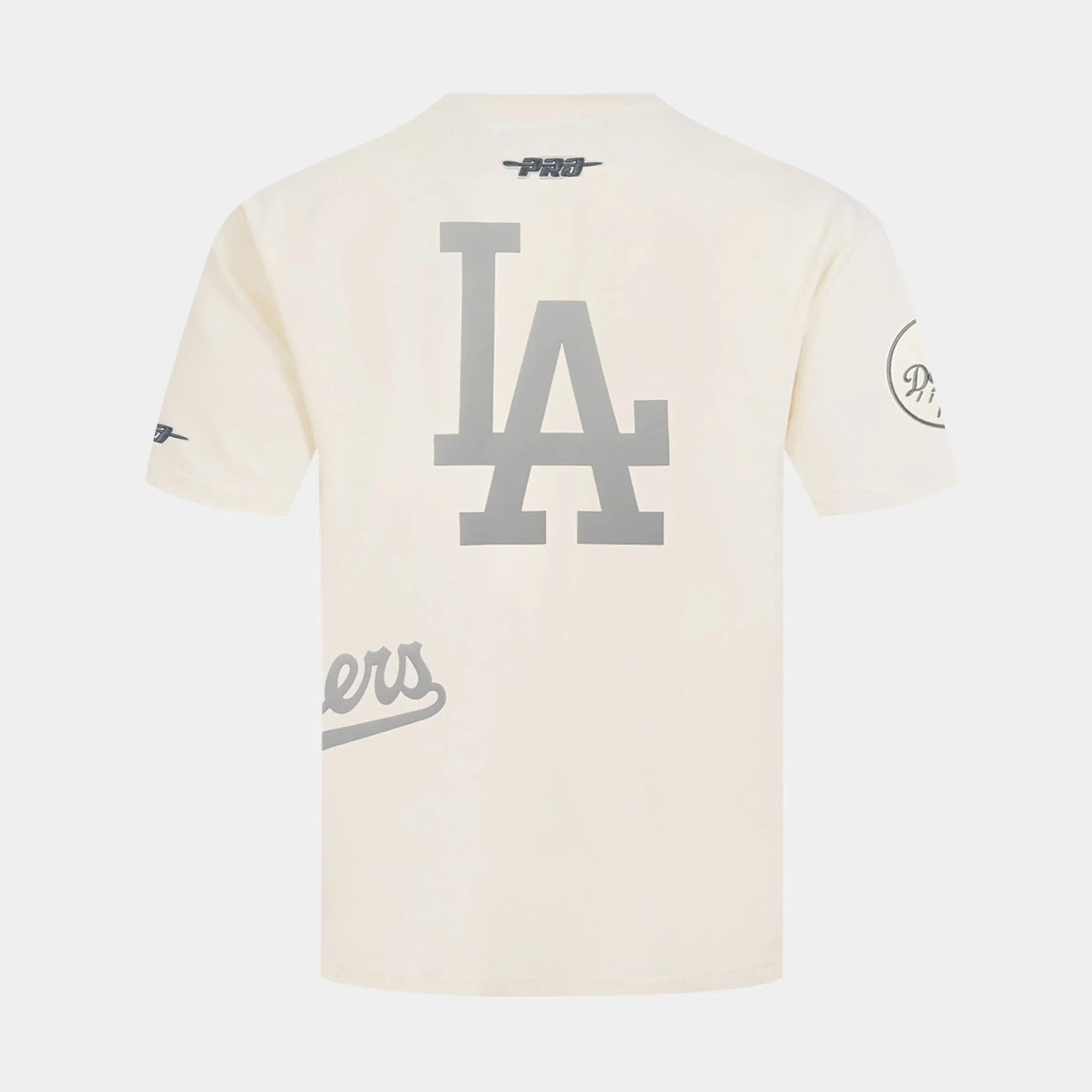 PRO STANDARD Los Angeles Dodgers Street Team Drop Shoulder Mens Short Sleeve Shirt (Beige/Grey)