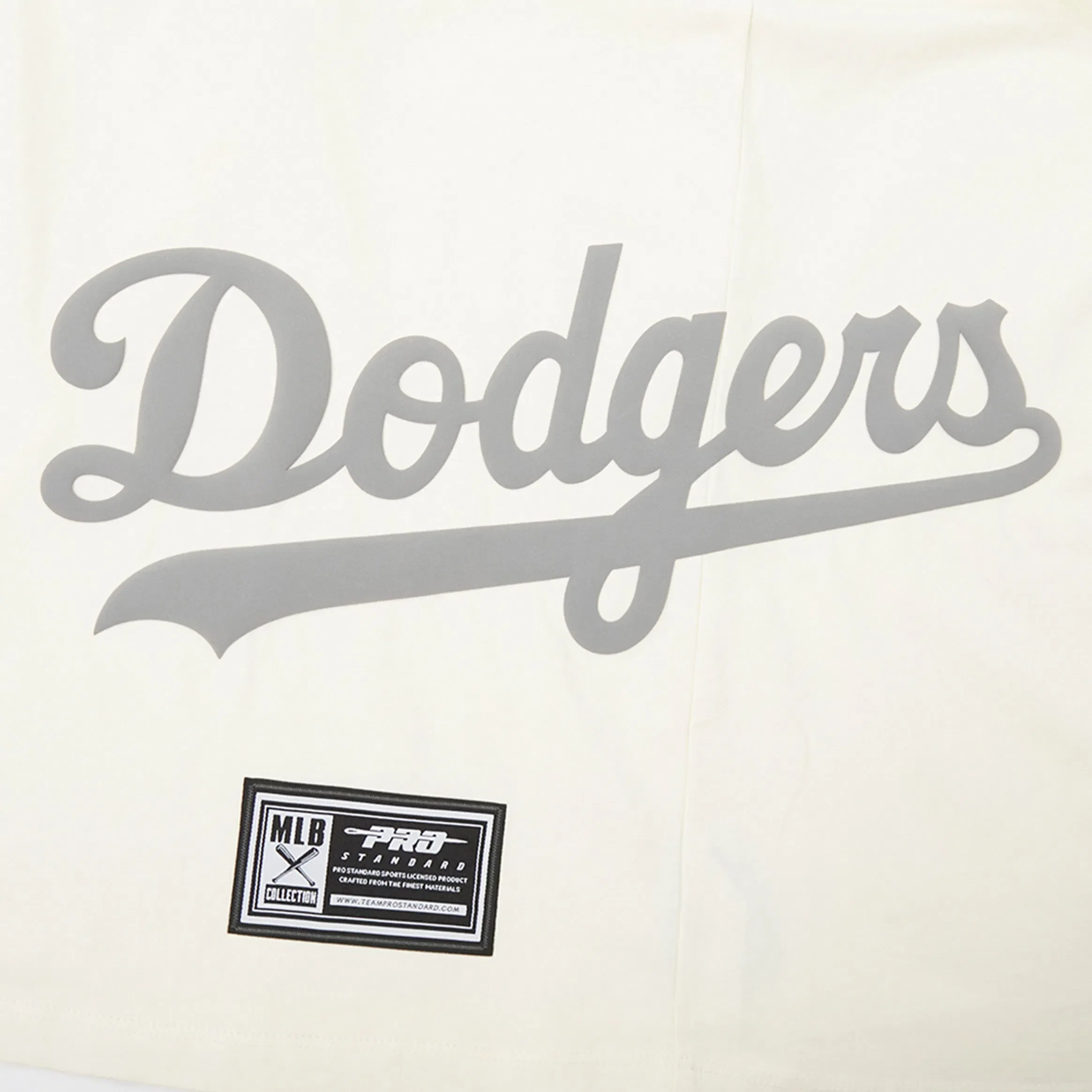 PRO STANDARD Los Angeles Dodgers Street Team Drop Shoulder Mens Short Sleeve Shirt (Beige/Grey)