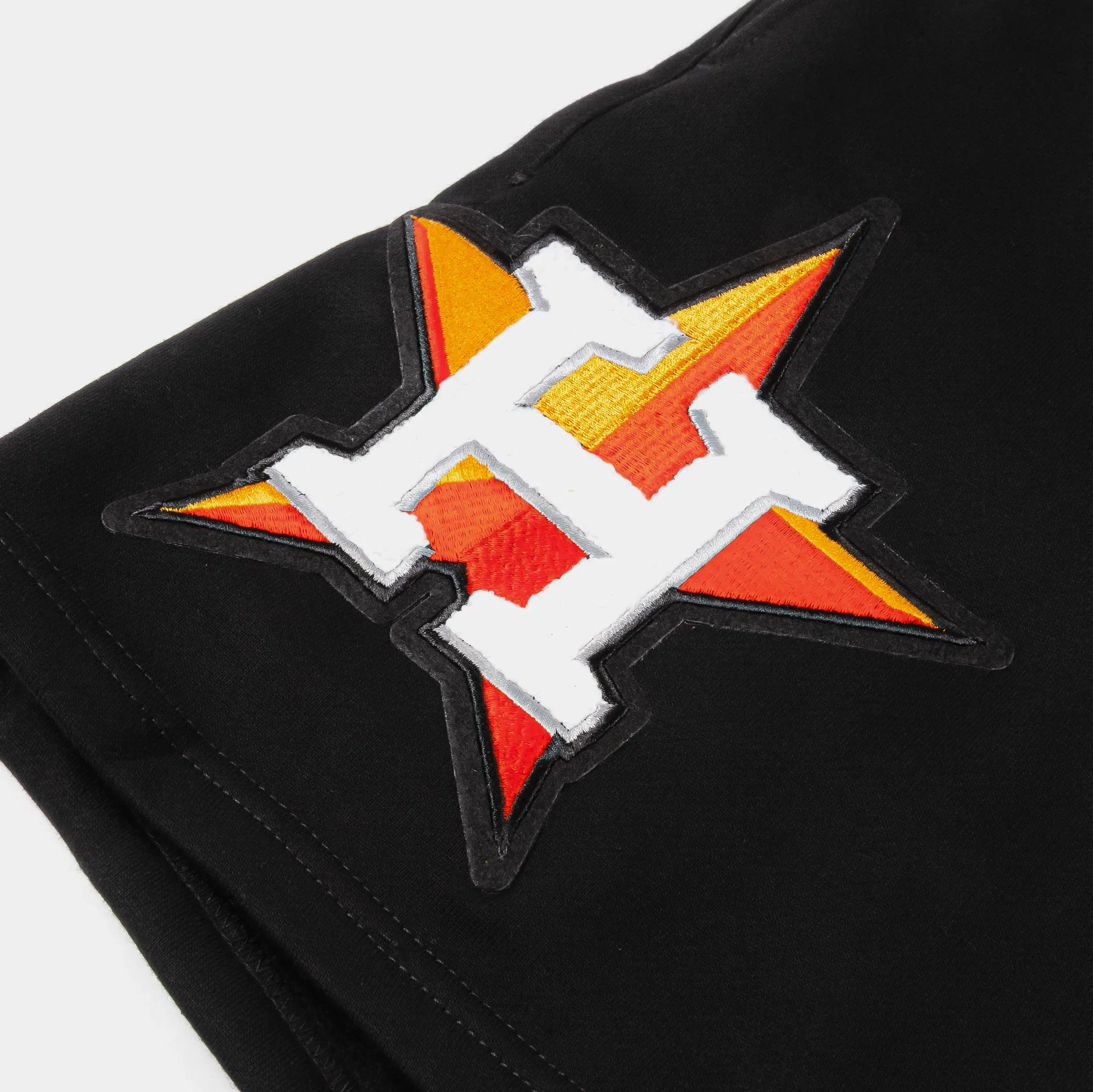 PRO STANDARD Houston Astros Living Large Fleece Mens Shorts (Black/Orange)