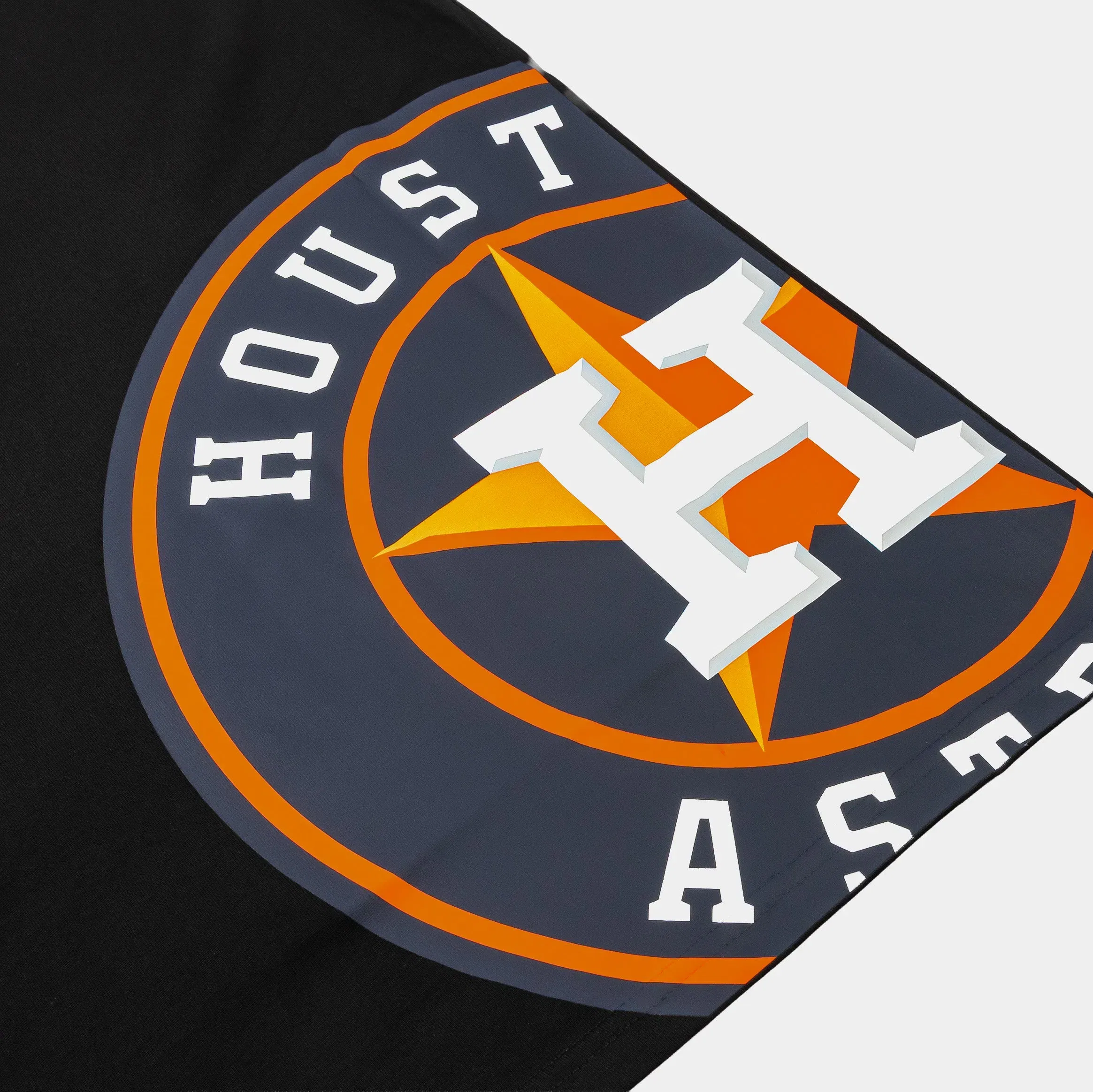 PRO STANDARD Houston Astros Living Large Drop Shoulder Mens Short Sleeve Shirt (Black/Orange)