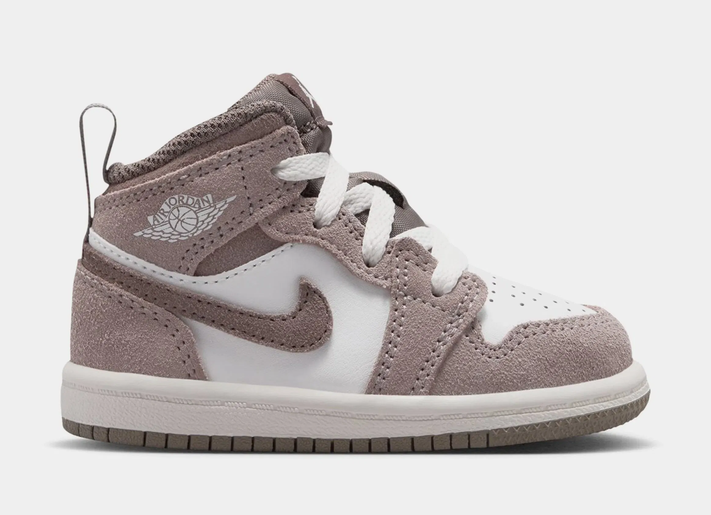 Air Jordan 1 Mid Infant Toddler Lifestyle Shoes (Enigma Stone/Olive Grey)