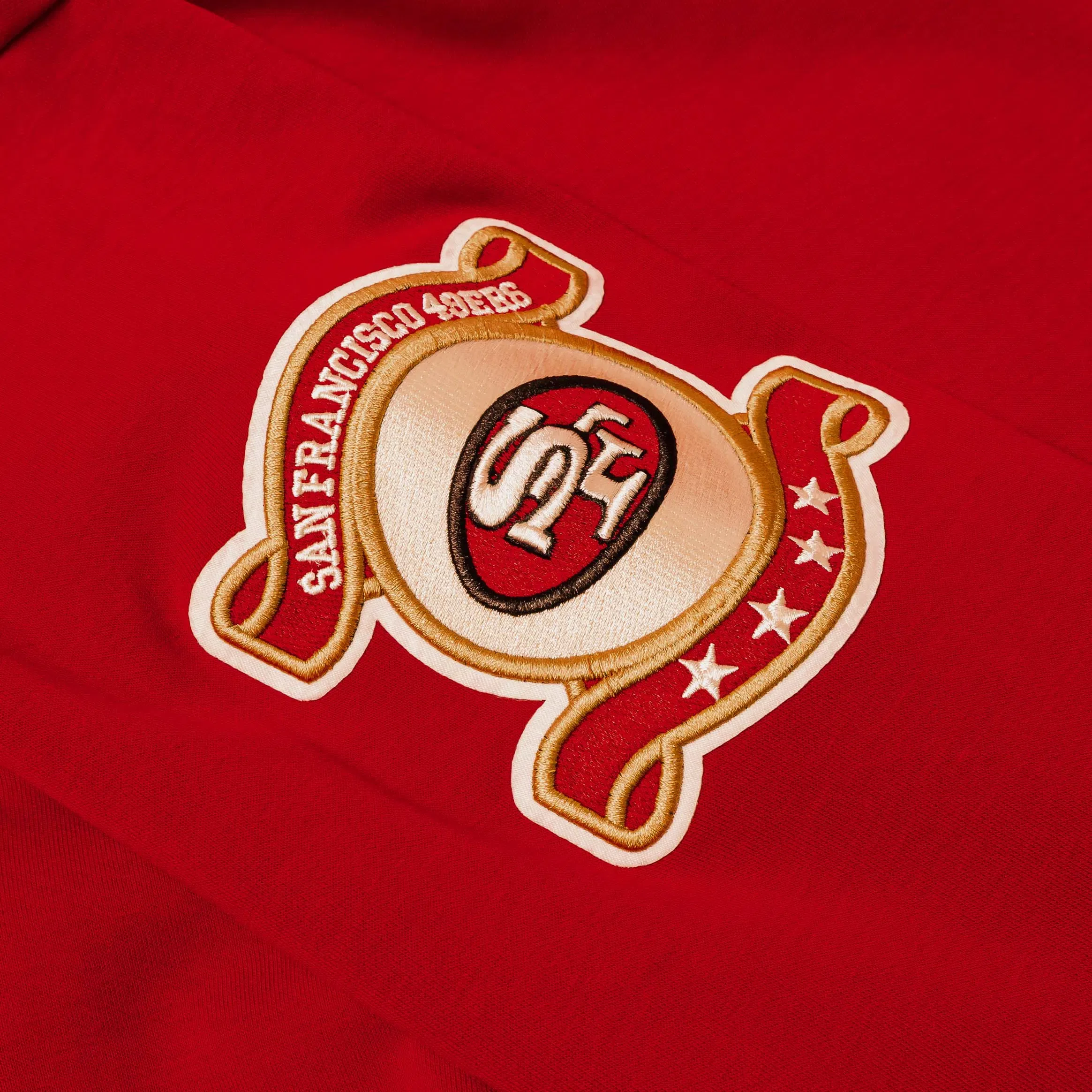 PRO STANDARD San Francisco 49ers Original Rugby Mens Long Sleeve Shirt (Red/White)
