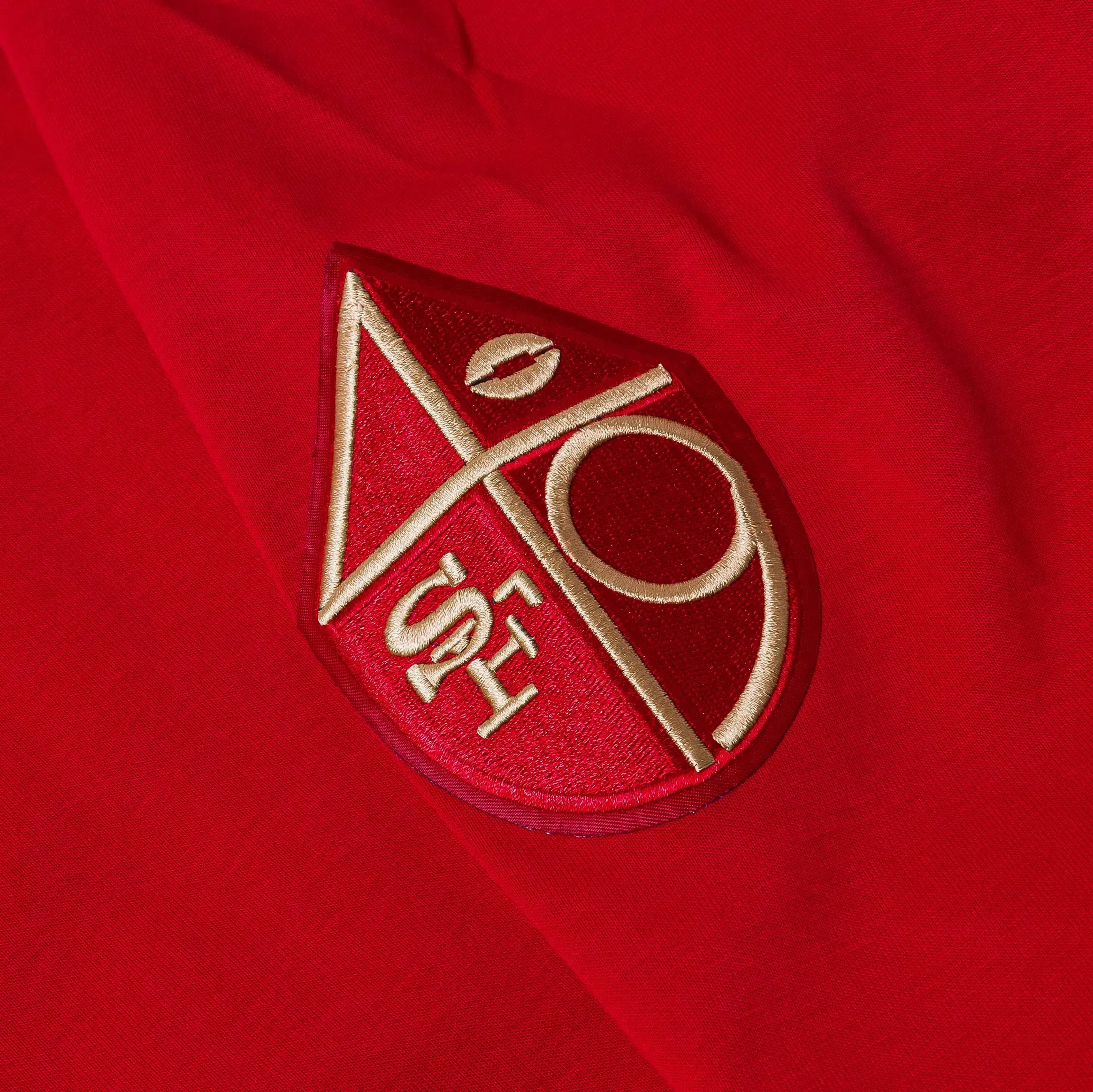 PRO STANDARD San Francisco 49ers Original Rugby Mens Long Sleeve Shirt (Red/White)