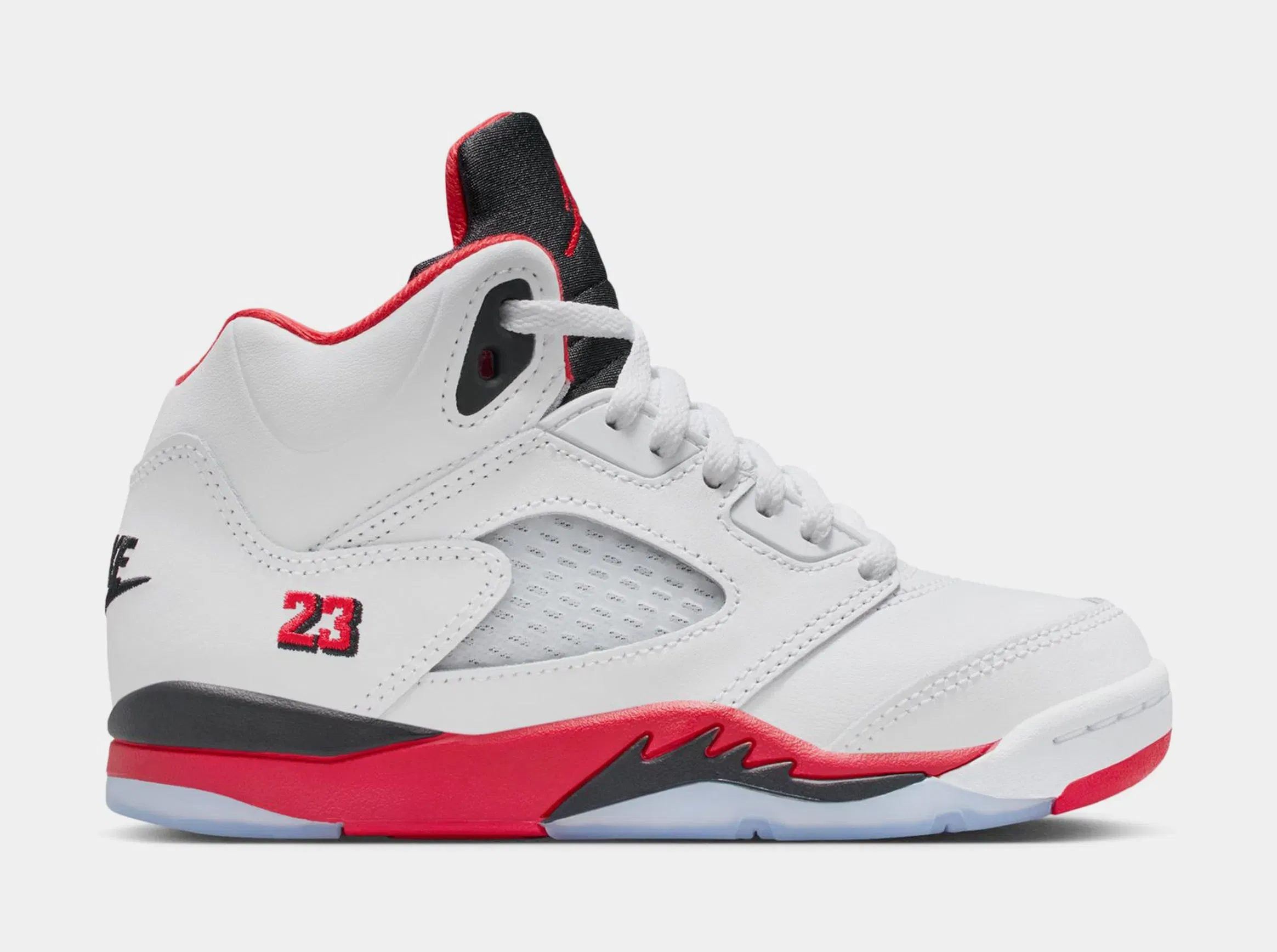 Air Jordan 5 Retro Fire Red Preschool Lifestyle Shoes (White/Fire Red/Black)
