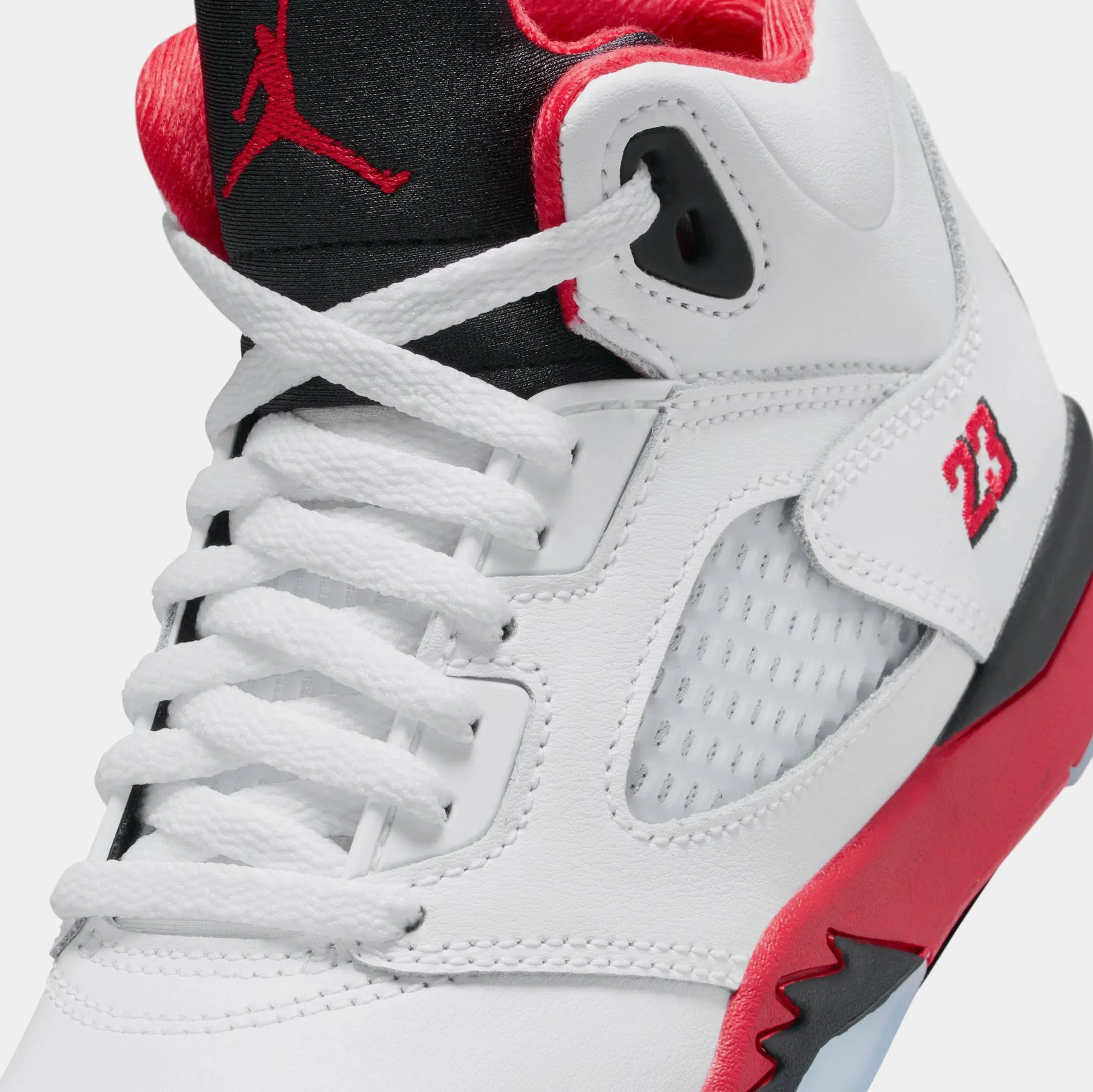 Air Jordan 5 Retro Fire Red Preschool Lifestyle Shoes (White/Fire Red/Black)