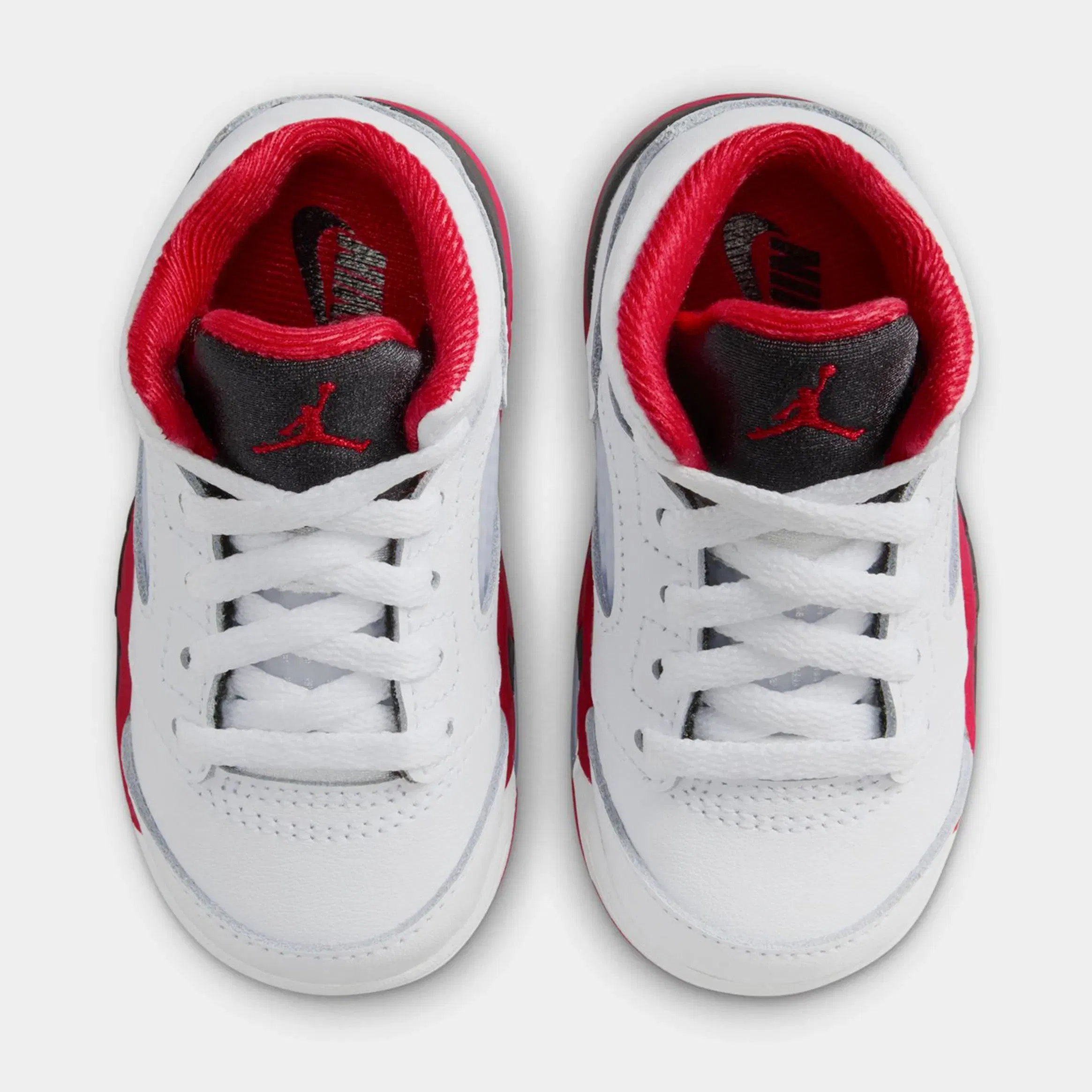 Air Jordan 5 Retro Fire Red Infant Toddler Lifestyle Shoes (White/Fire Red/Black)