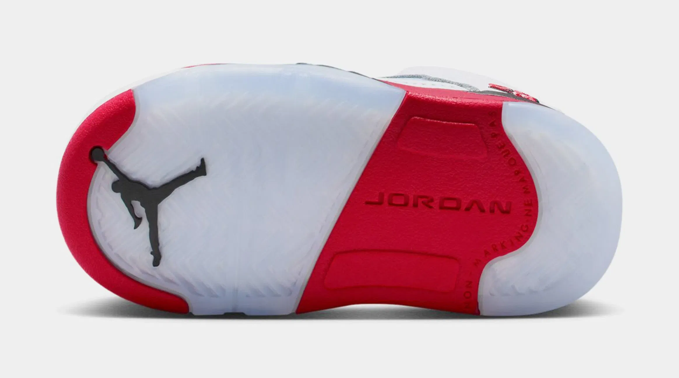 Air Jordan 5 Retro Fire Red Infant Toddler Lifestyle Shoes (White/Fire Red/Black)