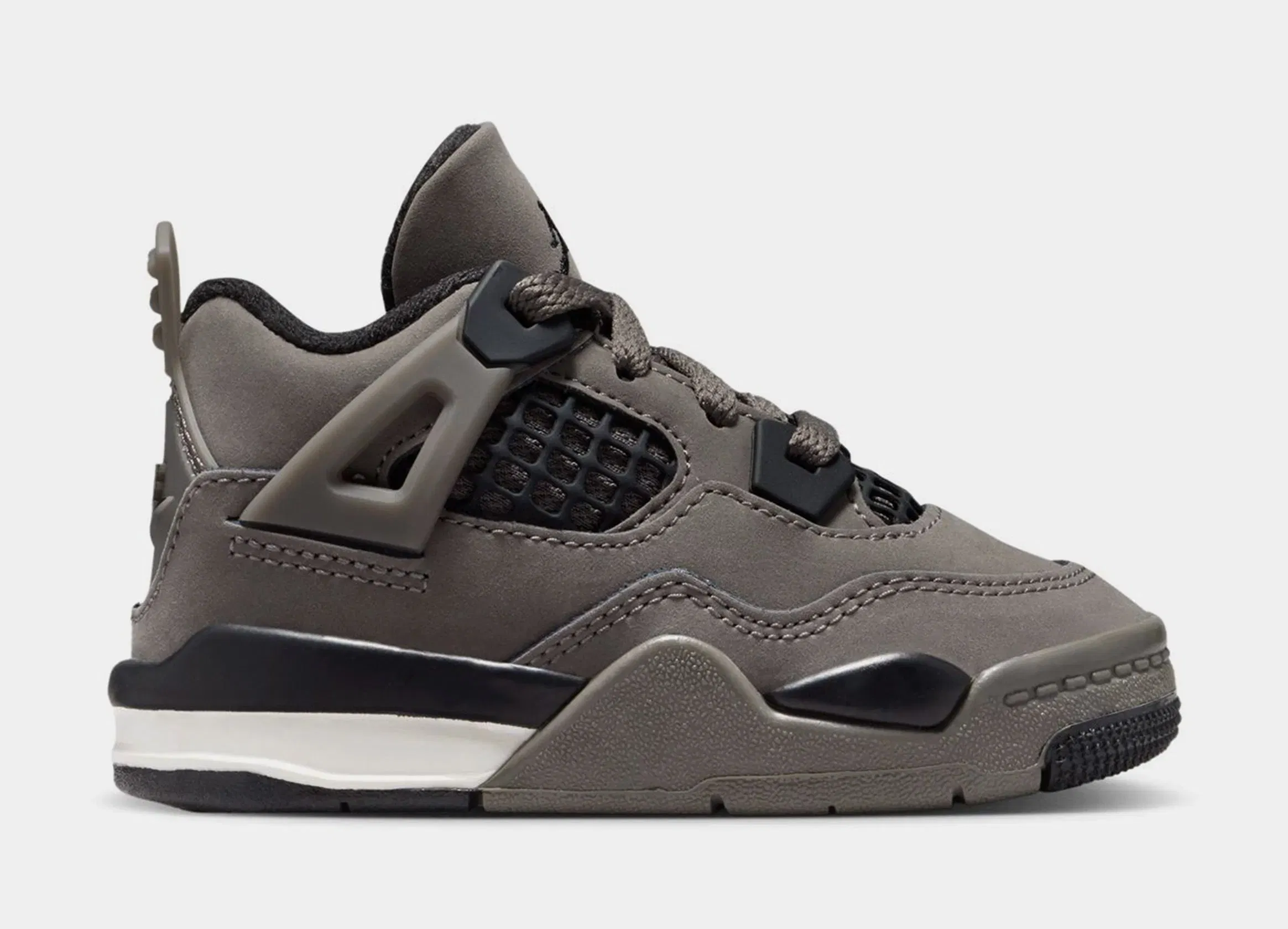 Air Jordan 4 Retro Cave Stone And Black Infant Toddler Lifestyle Shoes (Cave Stone/Black/Phantom)