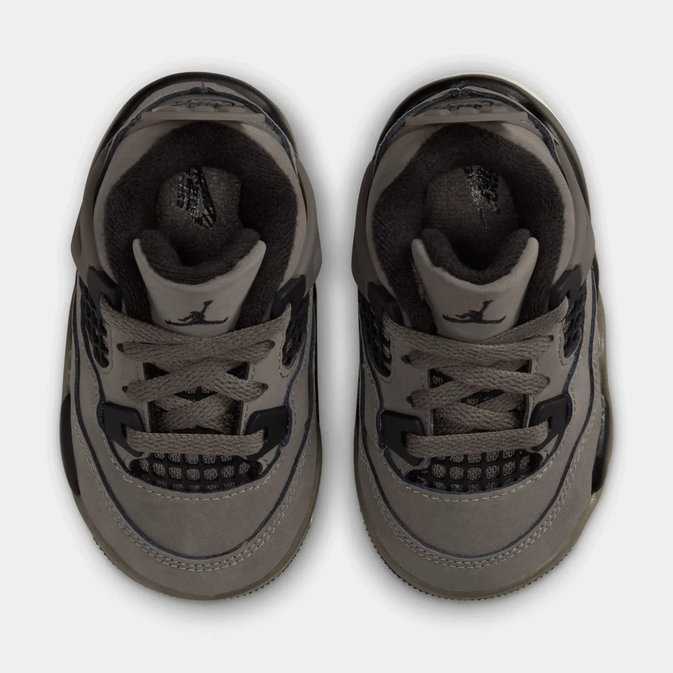 Air Jordan 4 Retro Cave Stone And Black Infant Toddler Lifestyle Shoes (Cave Stone/Black/Phantom)