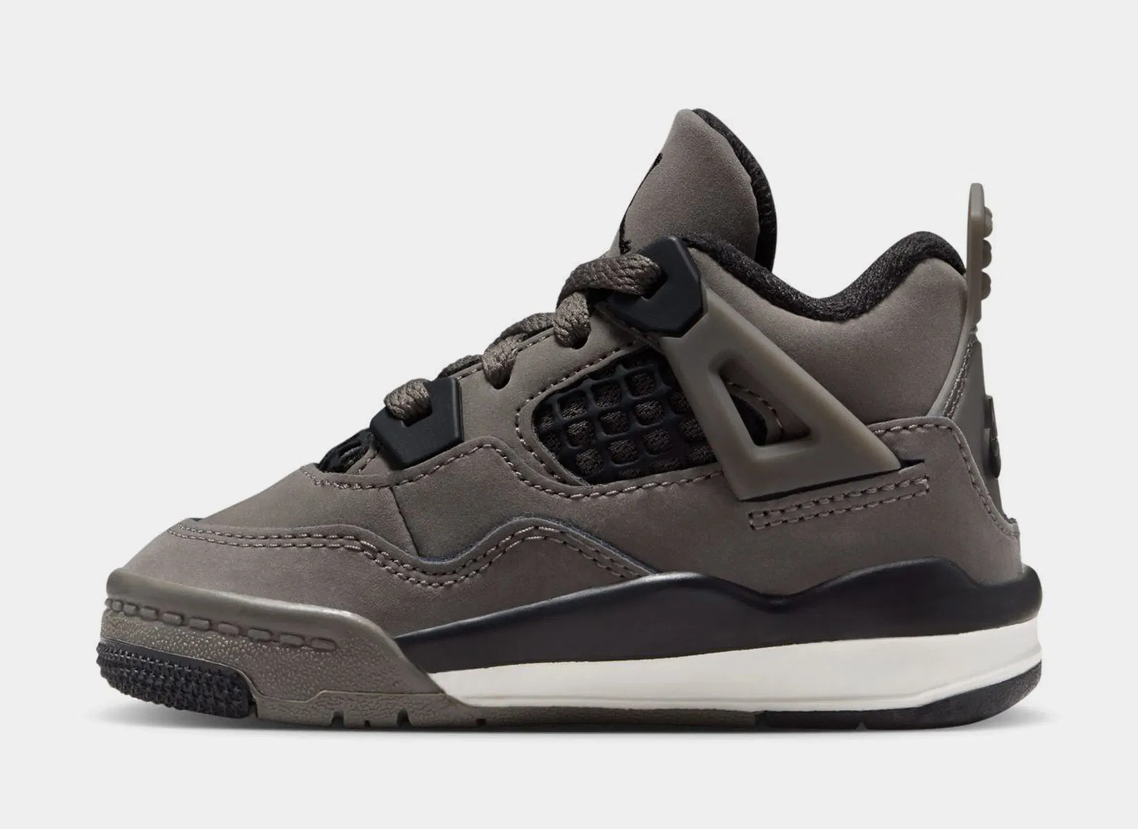 Air Jordan 4 Retro Cave Stone And Black Infant Toddler Lifestyle Shoes (Cave Stone/Black/Phantom)