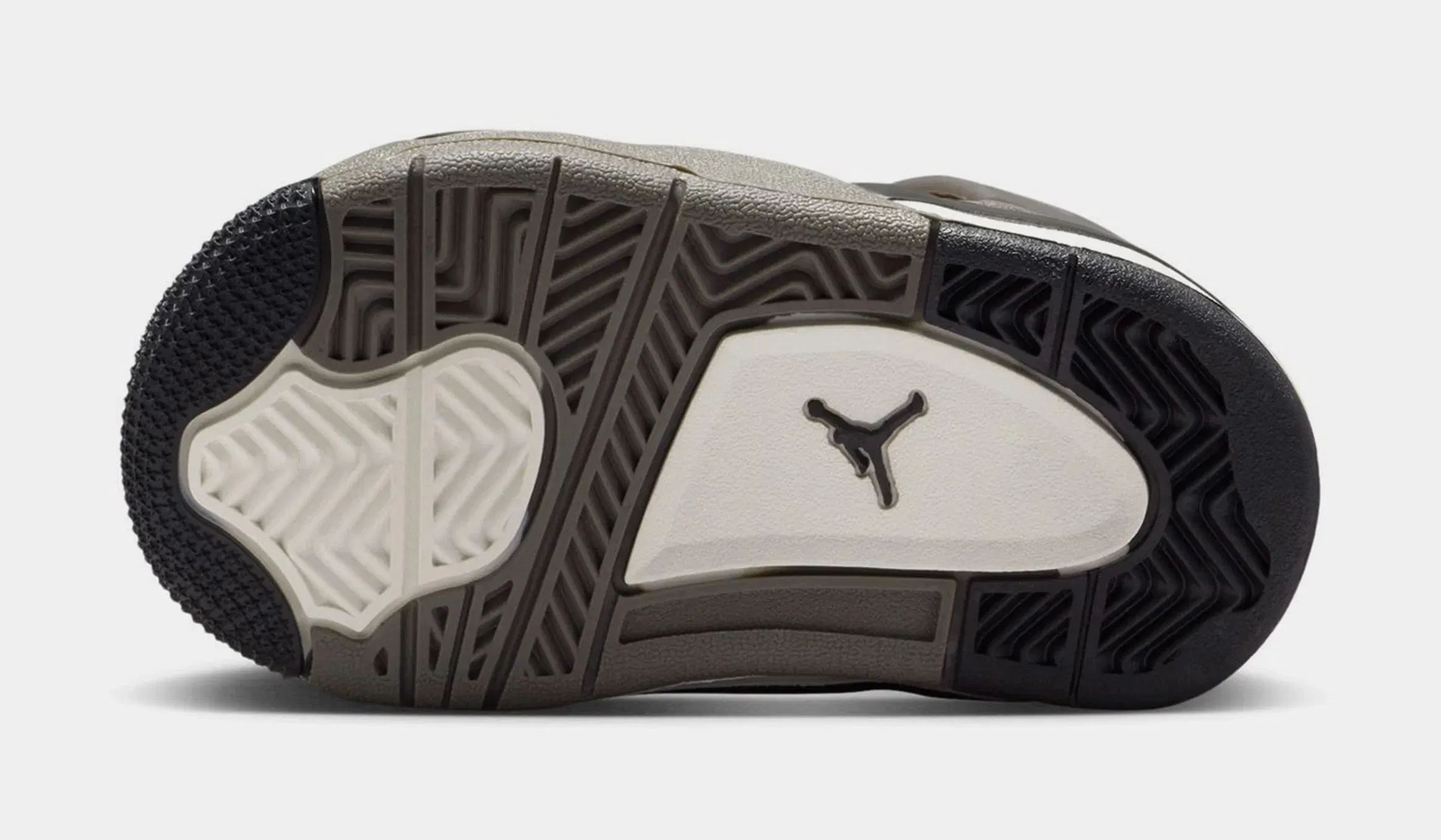 Air Jordan 4 Retro Cave Stone And Black Infant Toddler Lifestyle Shoes (Cave Stone/Black/Phantom)