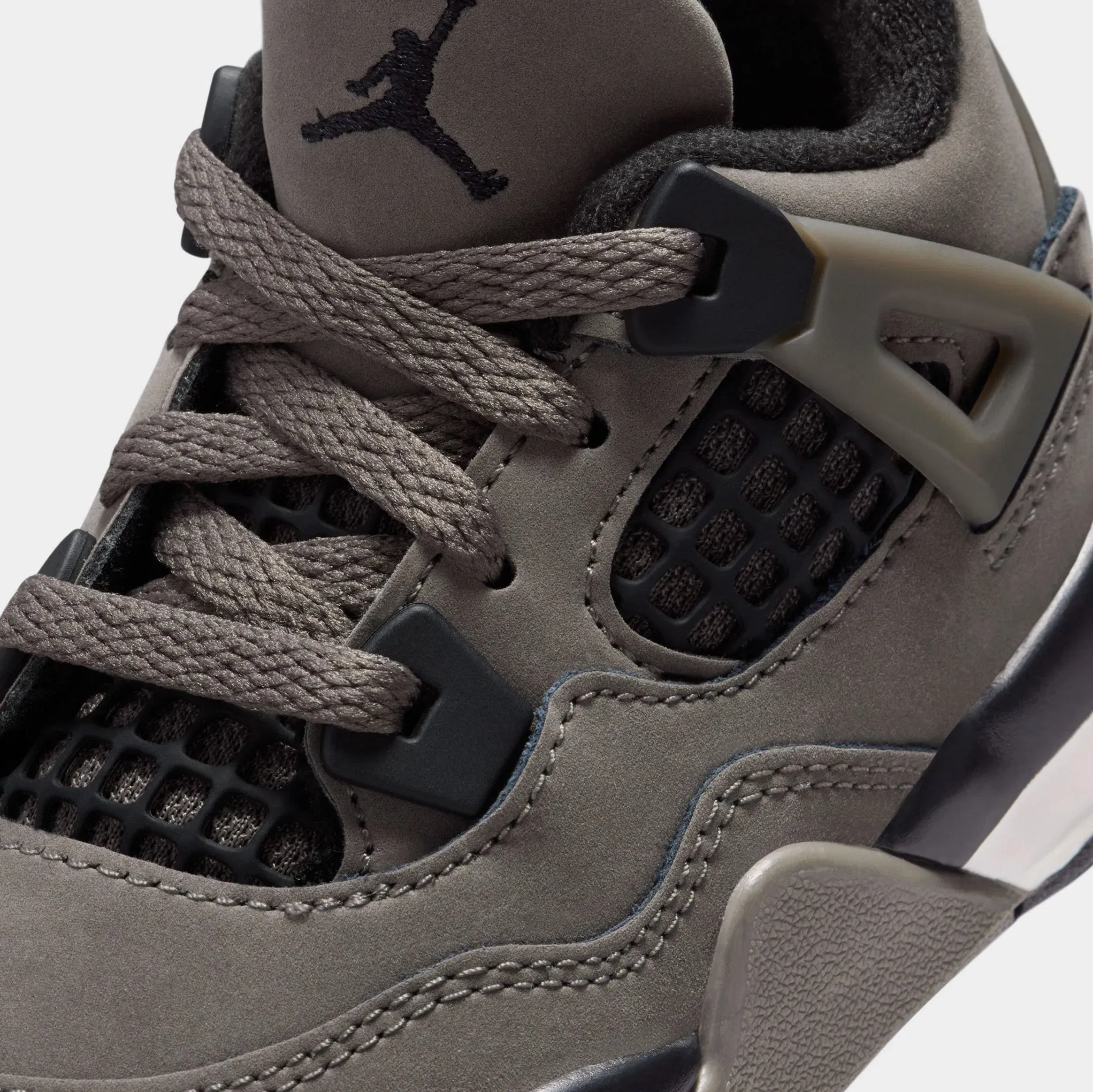 Air Jordan 4 Retro Cave Stone And Black Infant Toddler Lifestyle Shoes (Cave Stone/Black/Phantom)