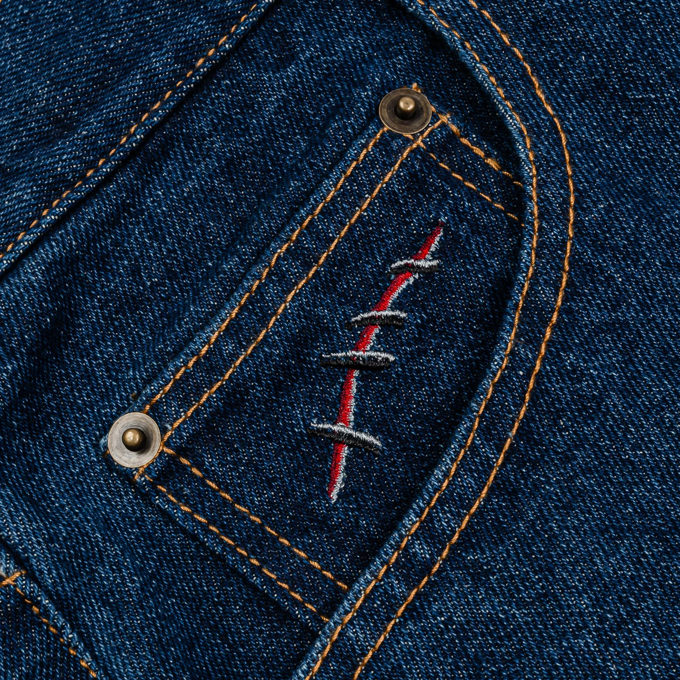 CHUCKY X SP SP x Chucky Good Guy Denim Mens Shorts (Blue/Red)