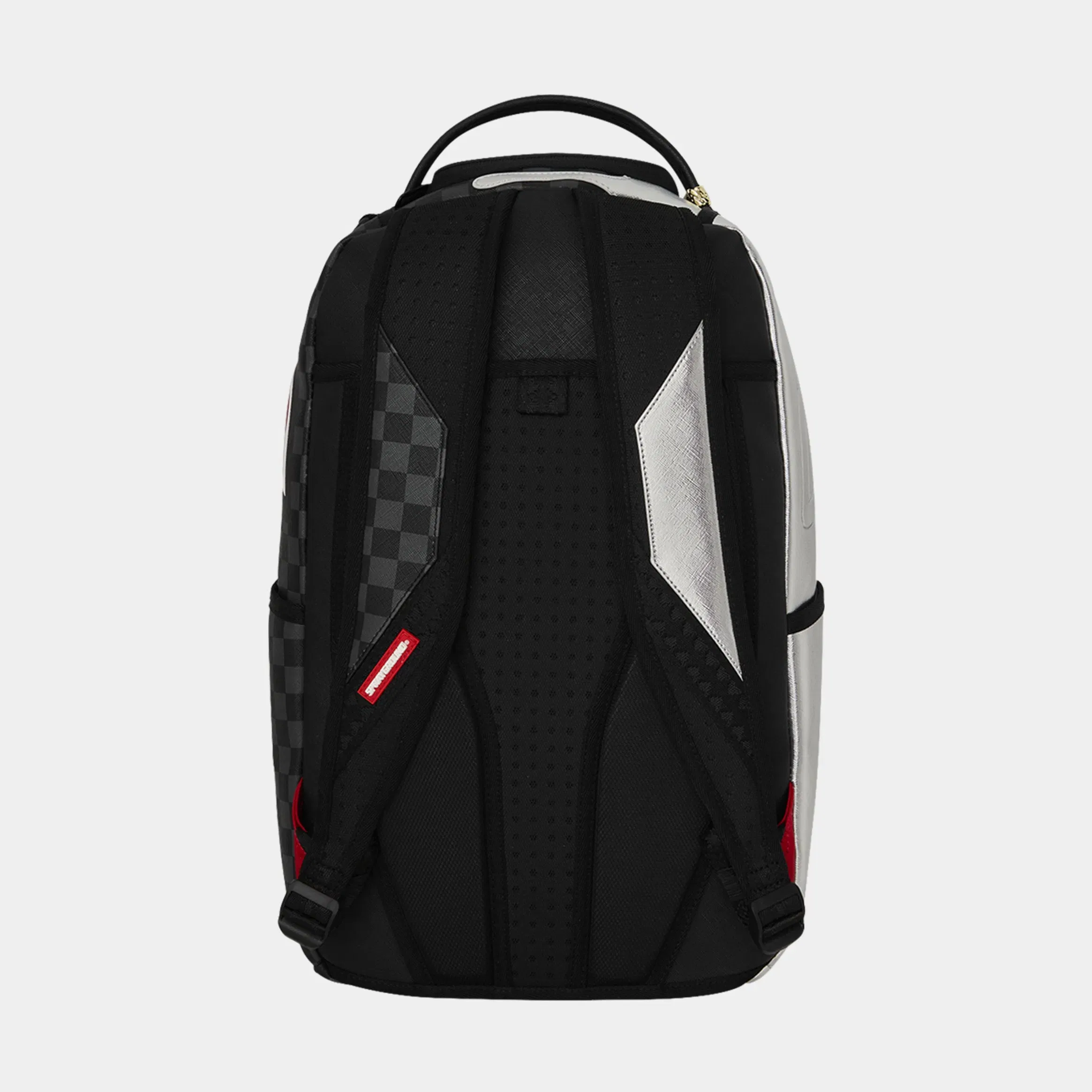 Sprayground Silver Side Drip Mens Backpack (Silver/Black)