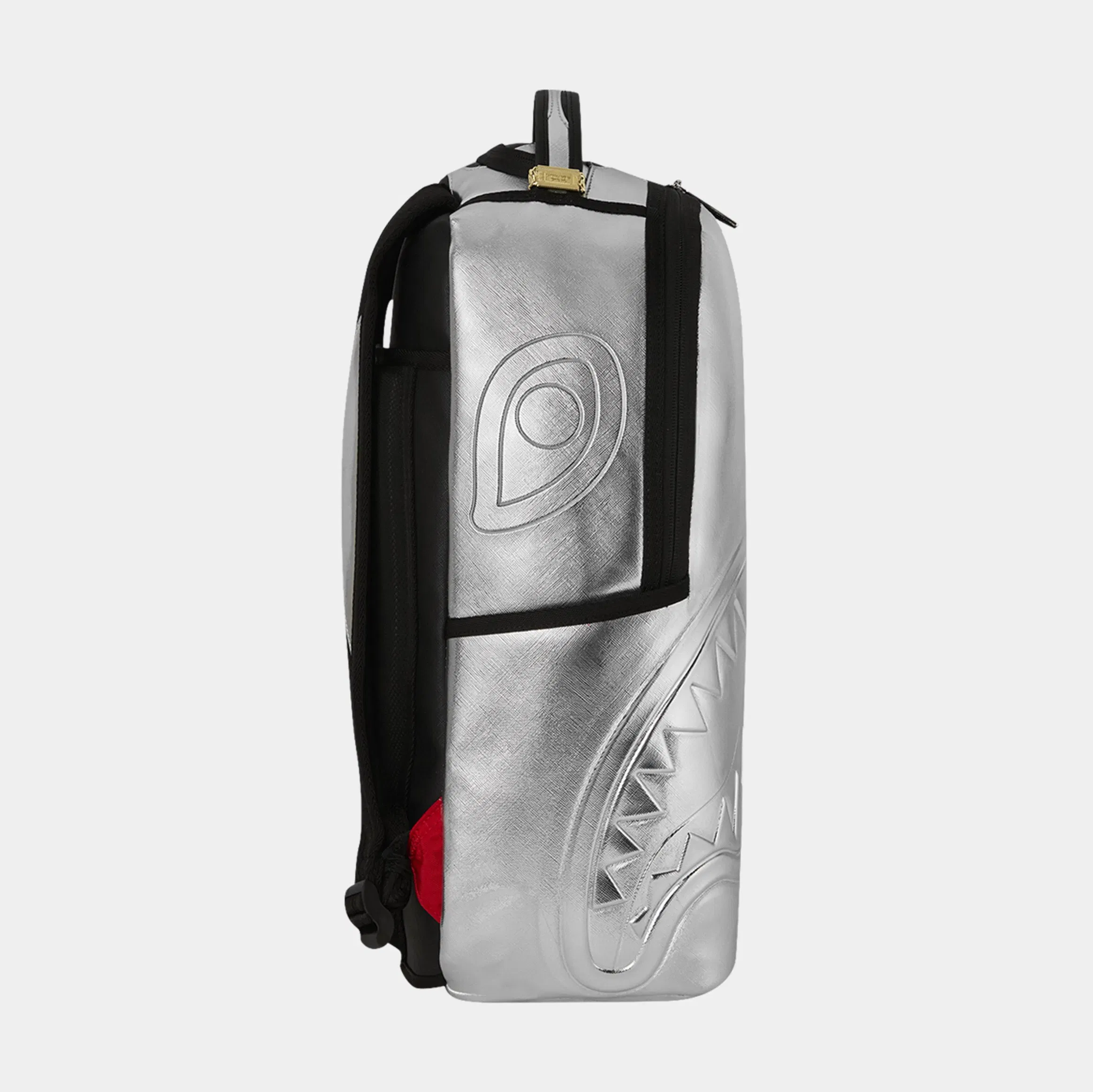Sprayground Silver Side Drip Mens Backpack (Silver/Black)