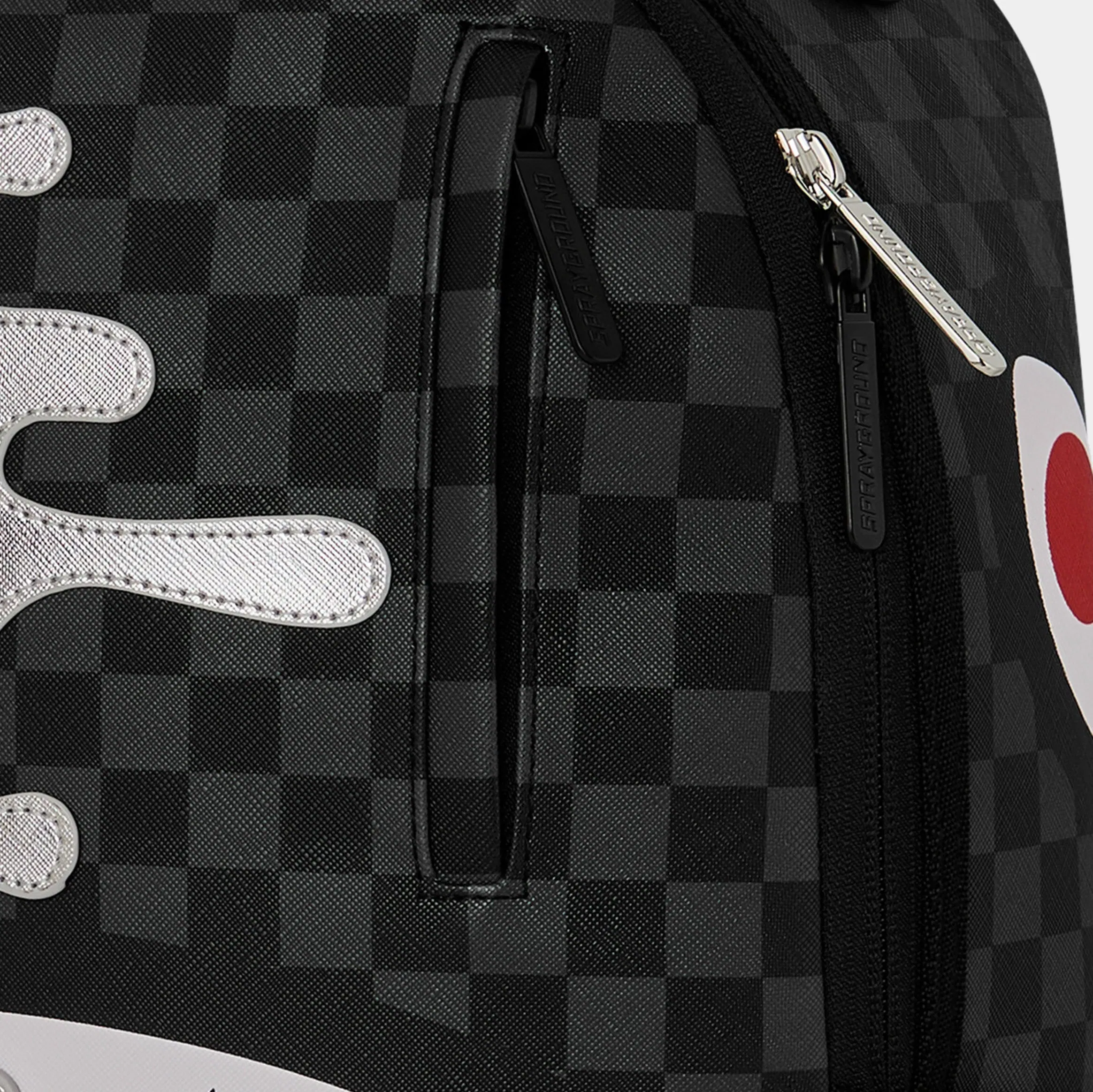 Sprayground Silver Side Drip Mens Backpack (Silver/Black)