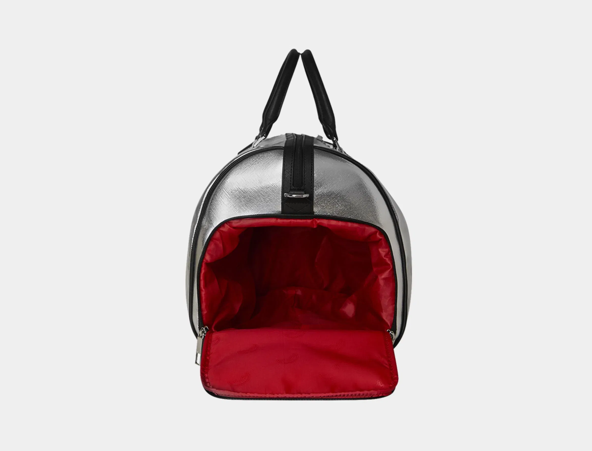 Sprayground Silver Side Drip Mens Duffle Bag (Black/Silver)