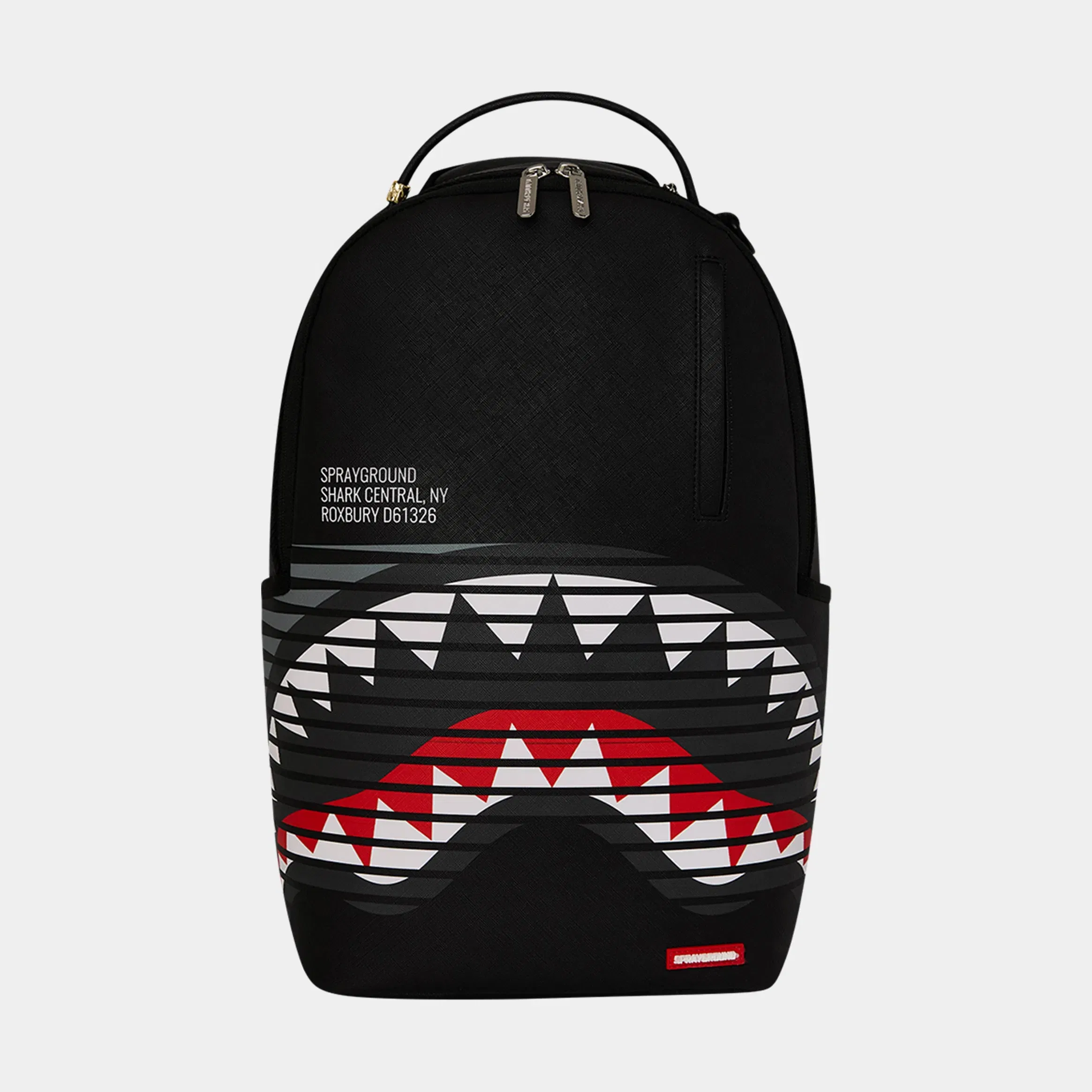 Sprayground Shark Central Wave Mens Backpack (Black/White)