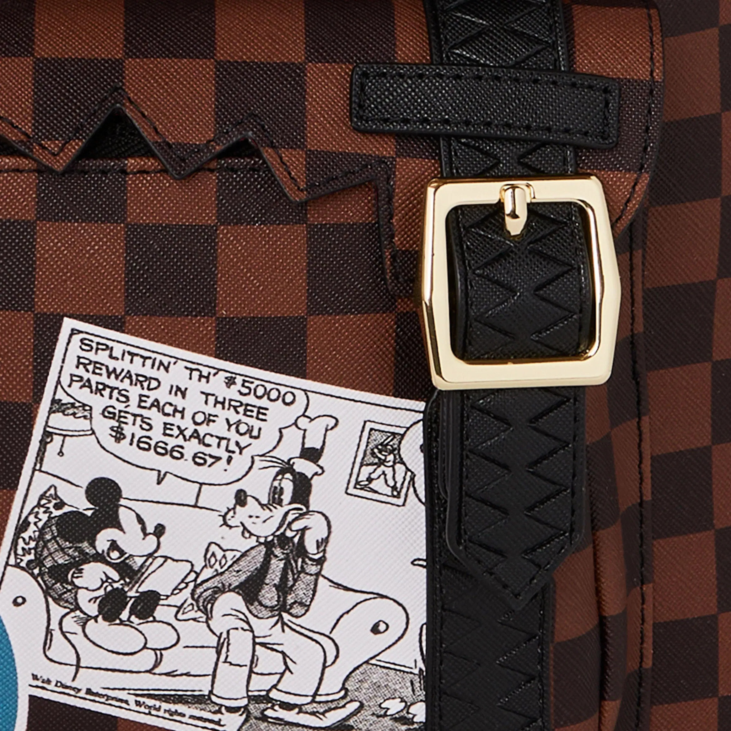 Sprayground Mickey Mouse Global Mogul Hills Mens Backpack (Brown/White)
