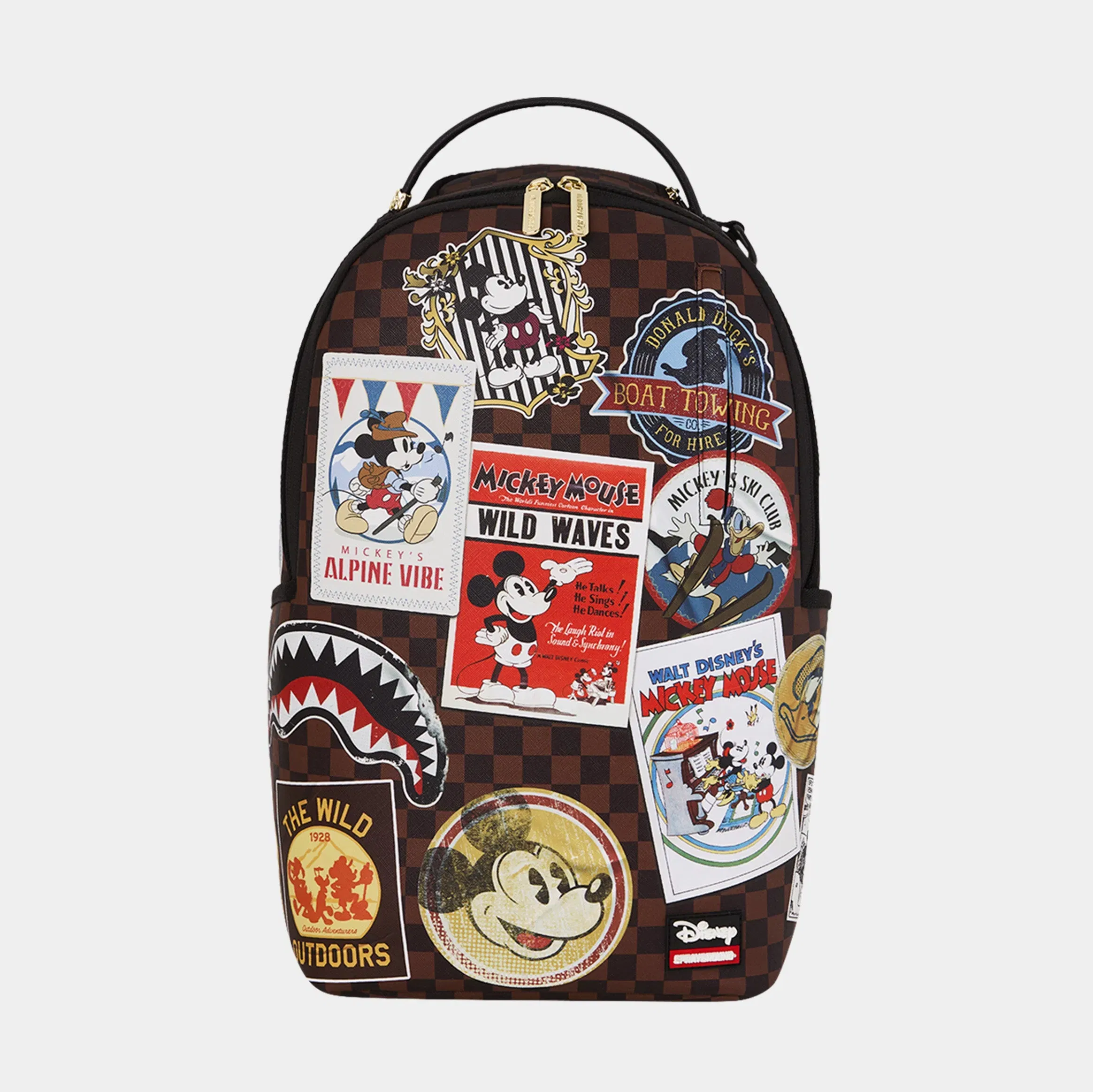 Sprayground Mickey Mouse Global Mogul Mens Backpack (Brown/White)