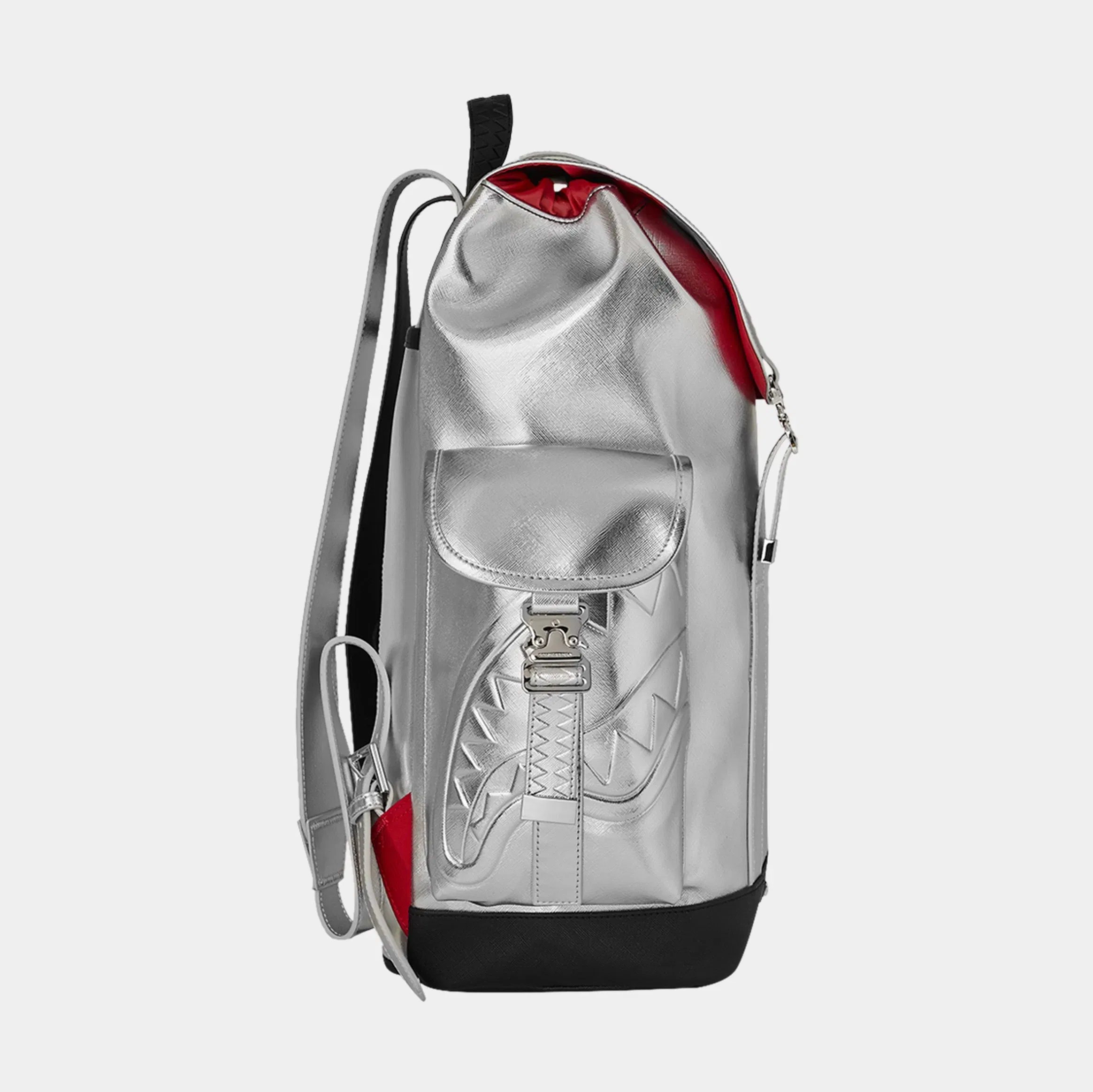 Sprayground Silver Side Drip Monte Carlo Mens Backpack (Black/Silver)