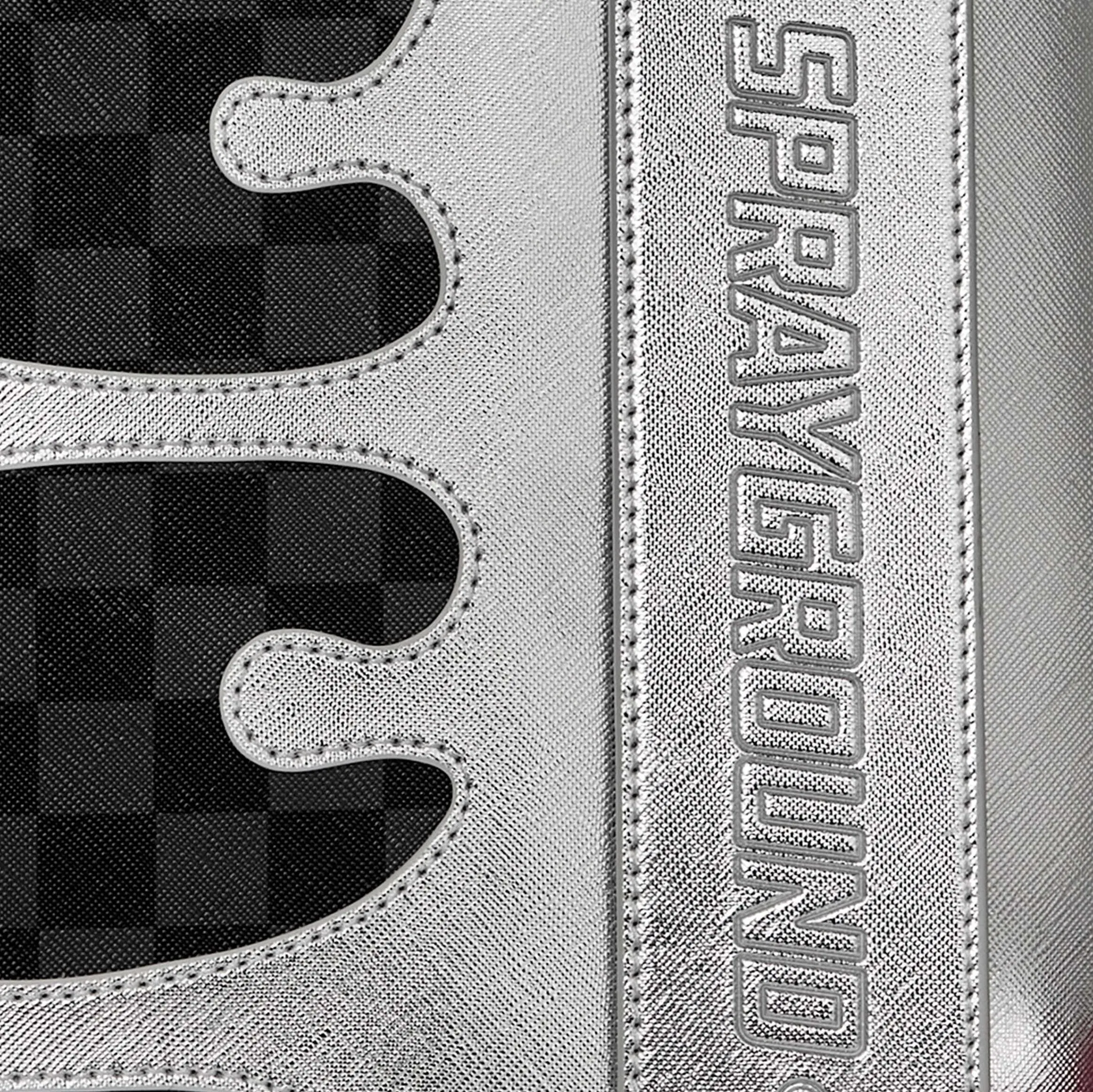 Sprayground Silver Side Drip Monte Carlo Mens Backpack (Black/Silver)