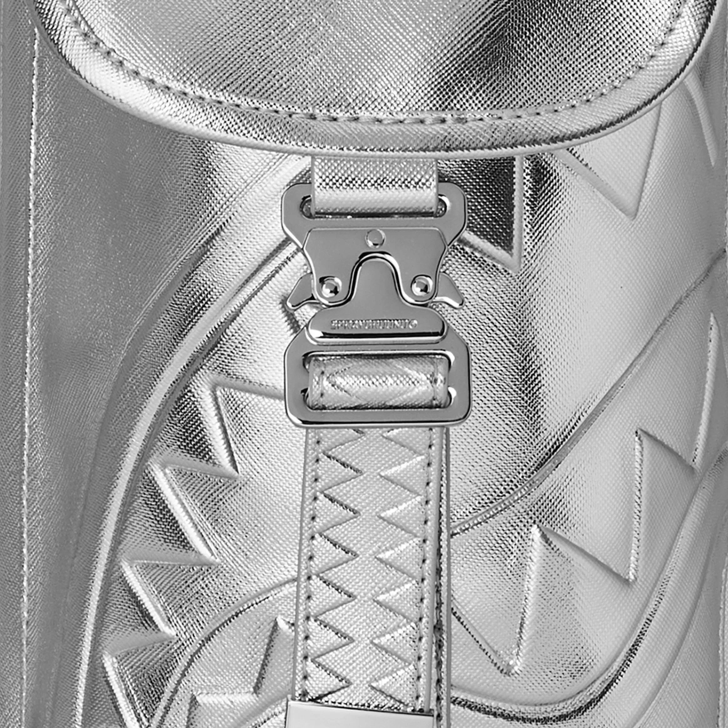 Sprayground Silver Side Drip Monte Carlo Mens Backpack (Black/Silver)