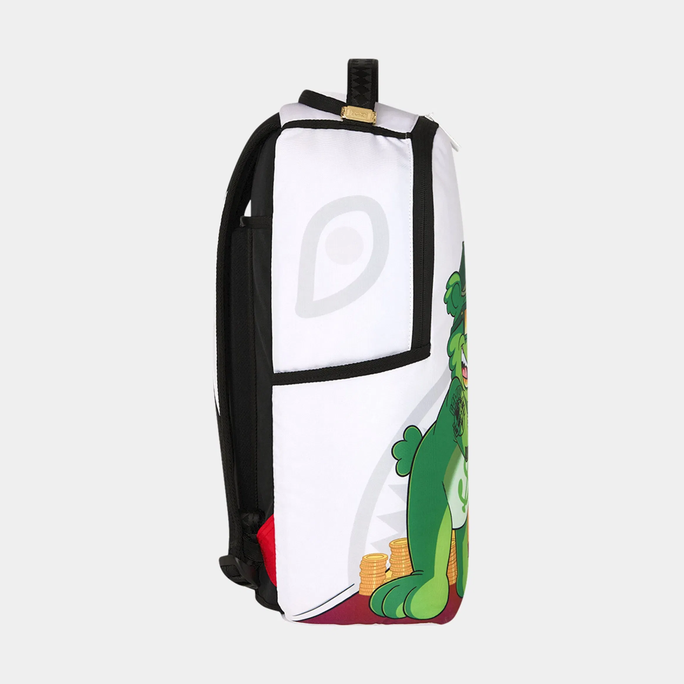 Sprayground Money Bear Stash Mens Backpack (White/Green)
