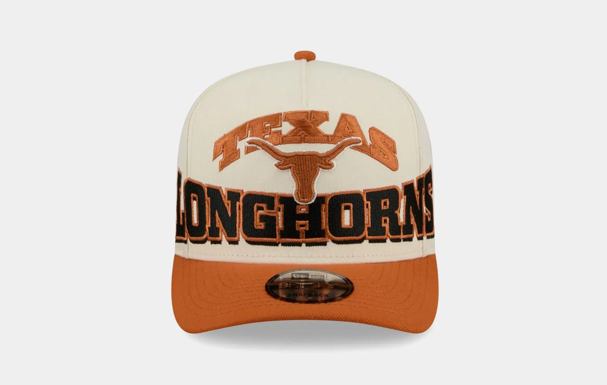 New Era Texas Longhorns Arched 950AF Snapback Mens Hat (Tan/Orange/Black)