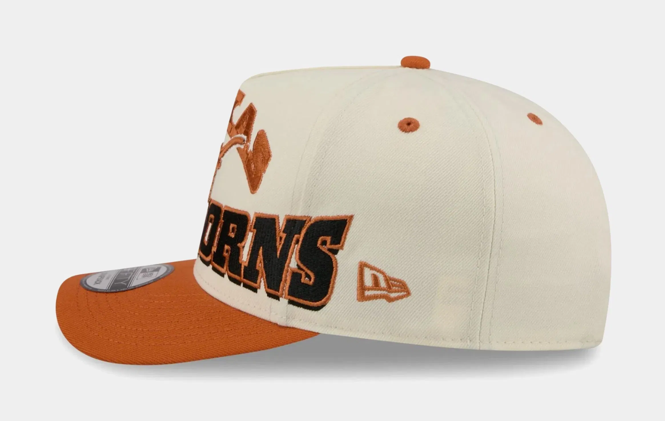 New Era Texas Longhorns Arched 950AF Snapback Mens Hat (Tan/Orange/Black)